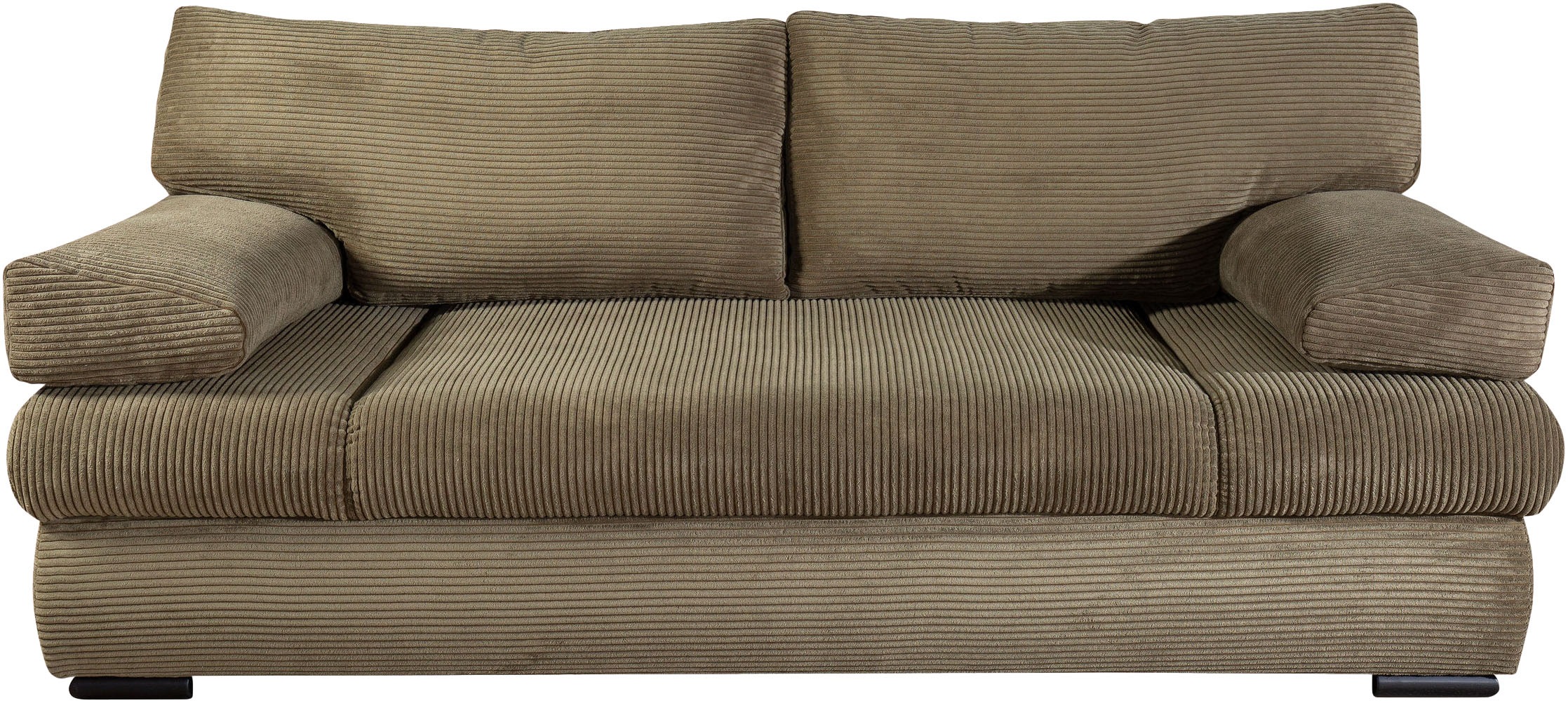 COLLECTION AB Schlafsofa "Tina, B: 200 cm, Liegefl. 146x200 cm" Schlaffunktion, Bettkasten & 2 Armlehnenkissen, Federkern
