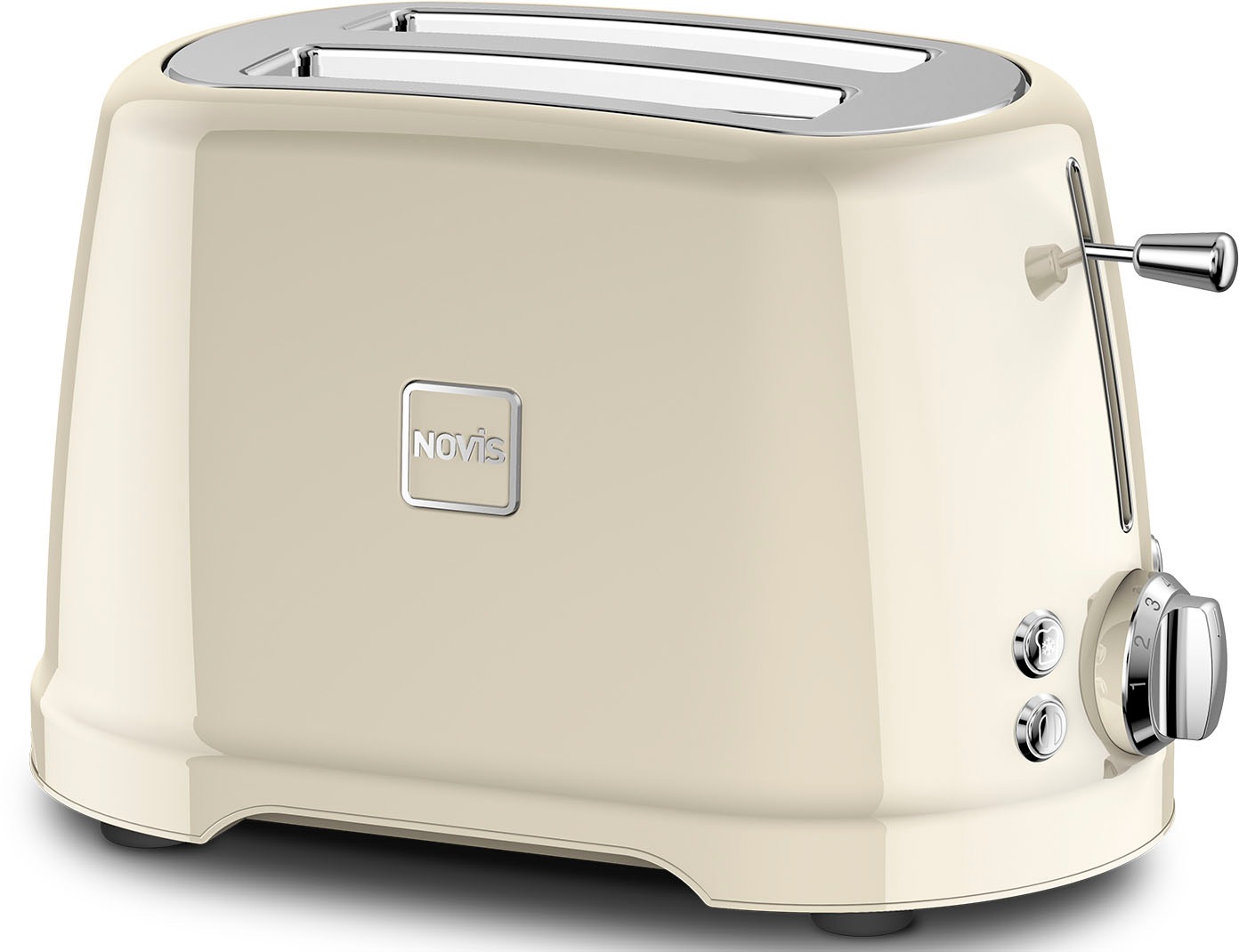 NOVIS Toaster »T2 cream VDE SET«, 2 kurze Schlitze, 900 W, mit Brötchenwärmer