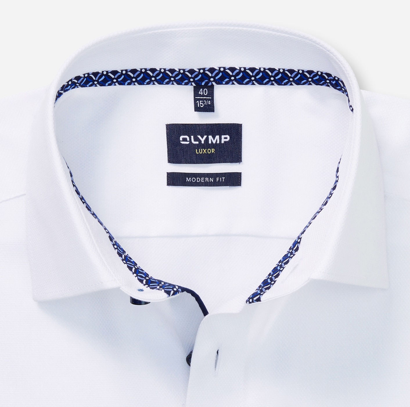 OLYMP Businesshemd »Luxor Modern Fit New-Kentkragen« kontrastfarbene Details an Krageninnenseite, modern fit