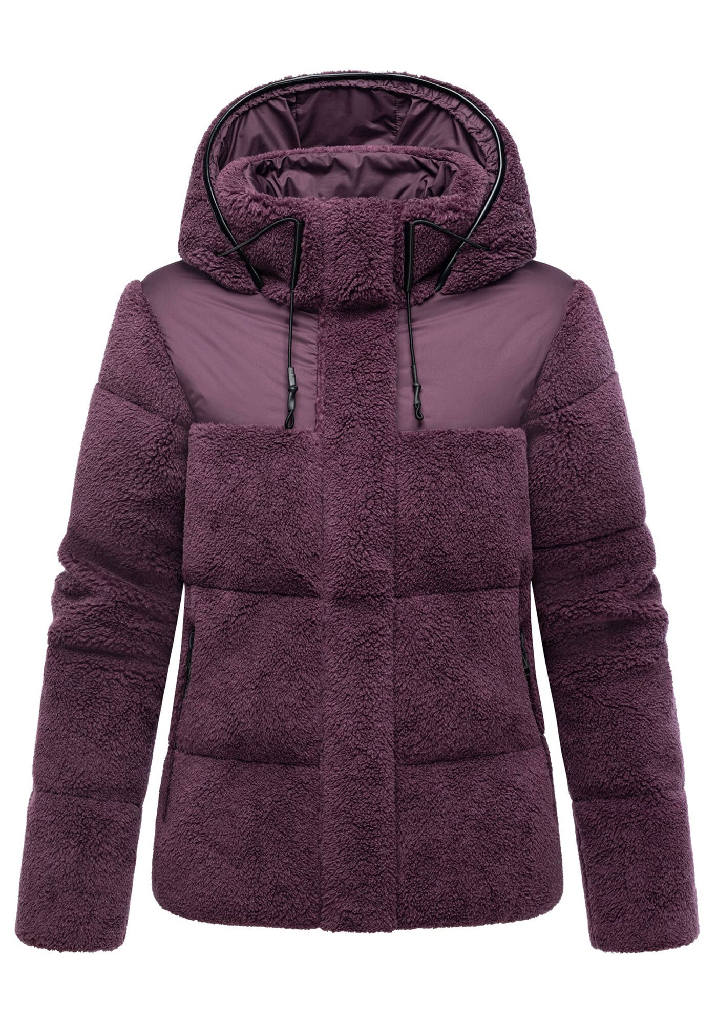 Marikoo Winterjacke »Kaguraa«, warme Teddyfell Sherpa Jacke
