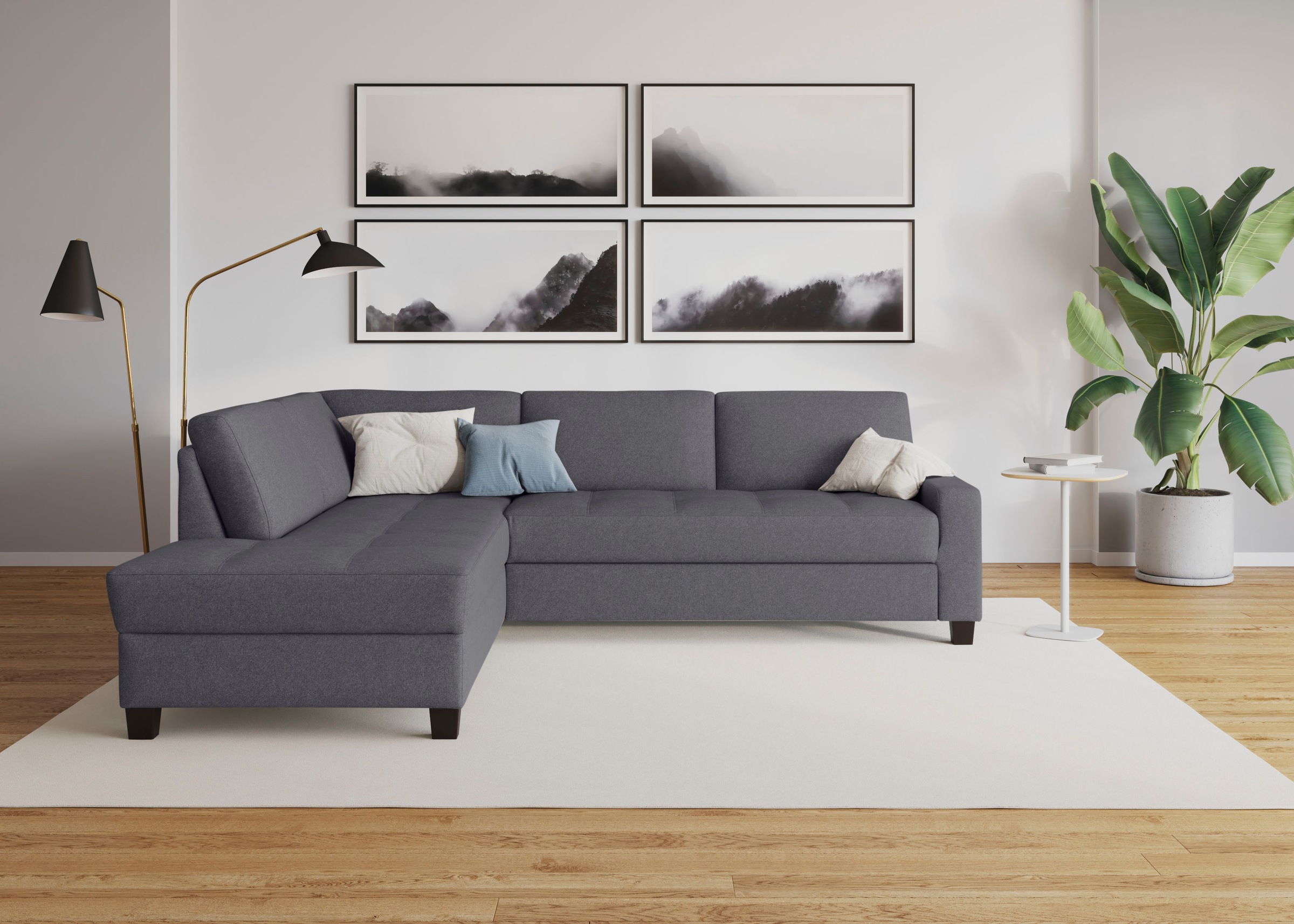 DOMO collection Ecksofa "Florentina zeitlos und elegant, Sitznähte als Desi günstig online kaufen
