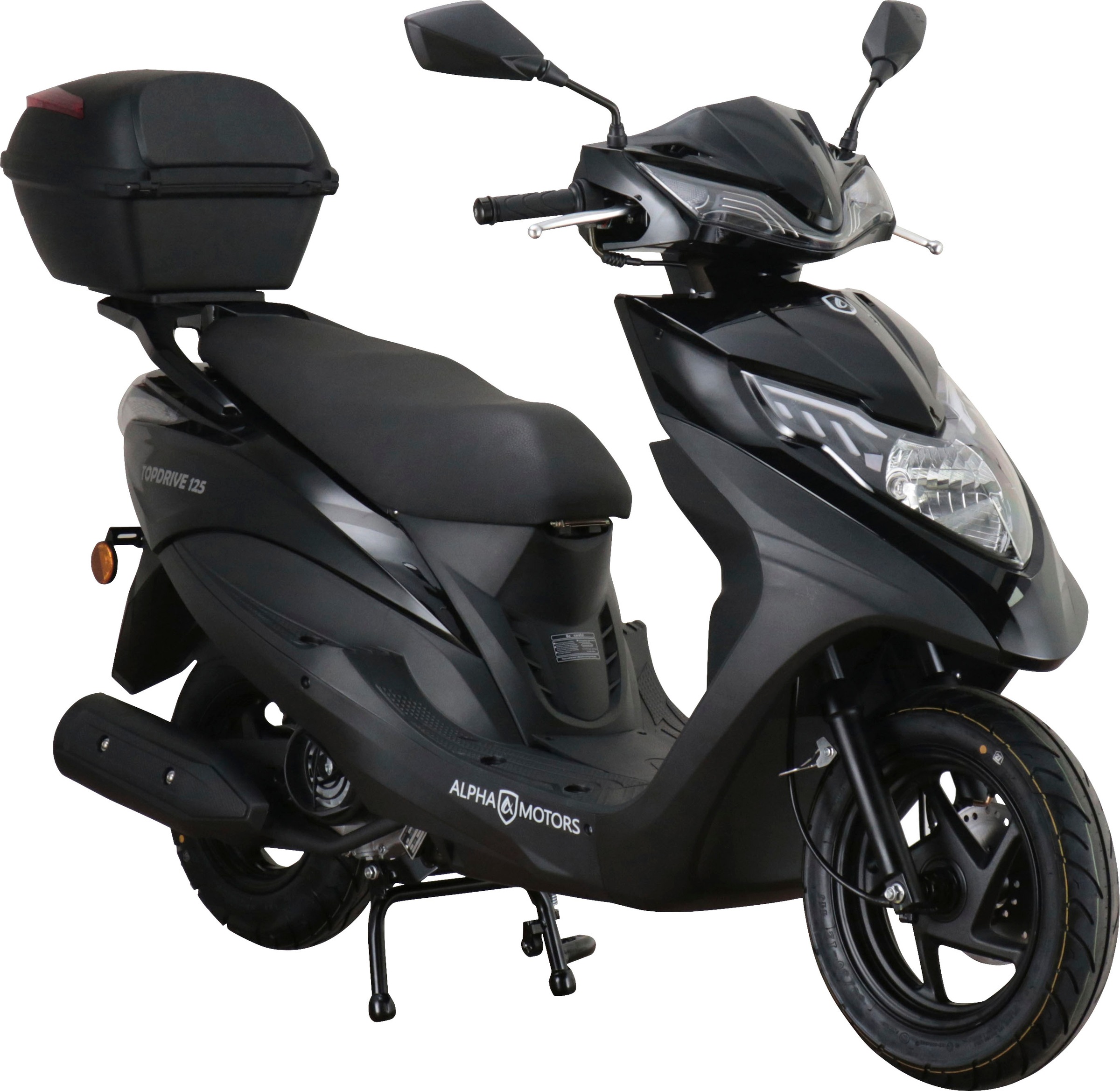 ALPHA MOTORS Motorroller "Topdrive", 85 km/h, schwarz, Motorroller, mit USB-Anschluss