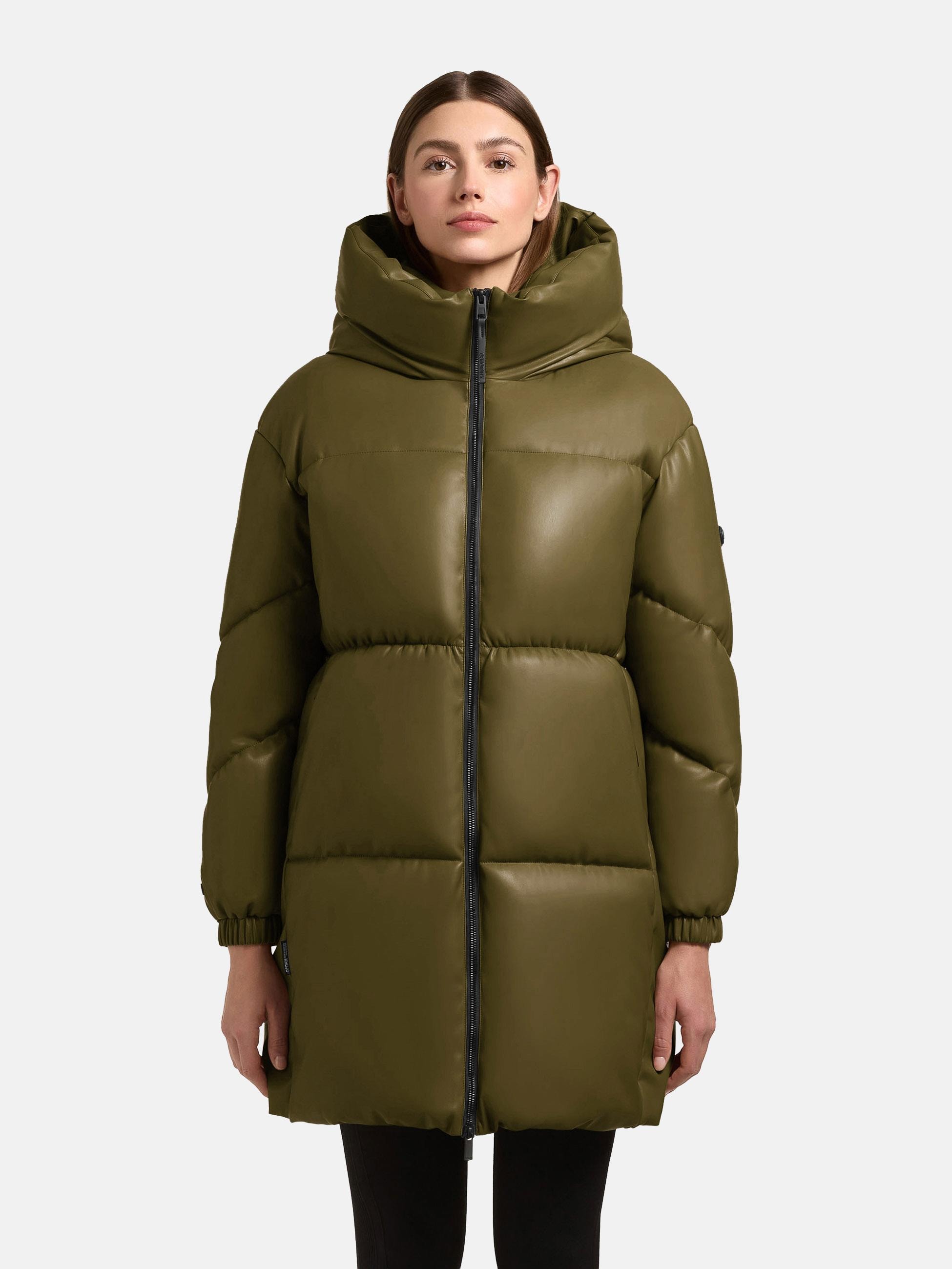 khujo Wintermantel "Lorsa" Winter Steppmantel in Kunstlederoptik günstig online kaufen