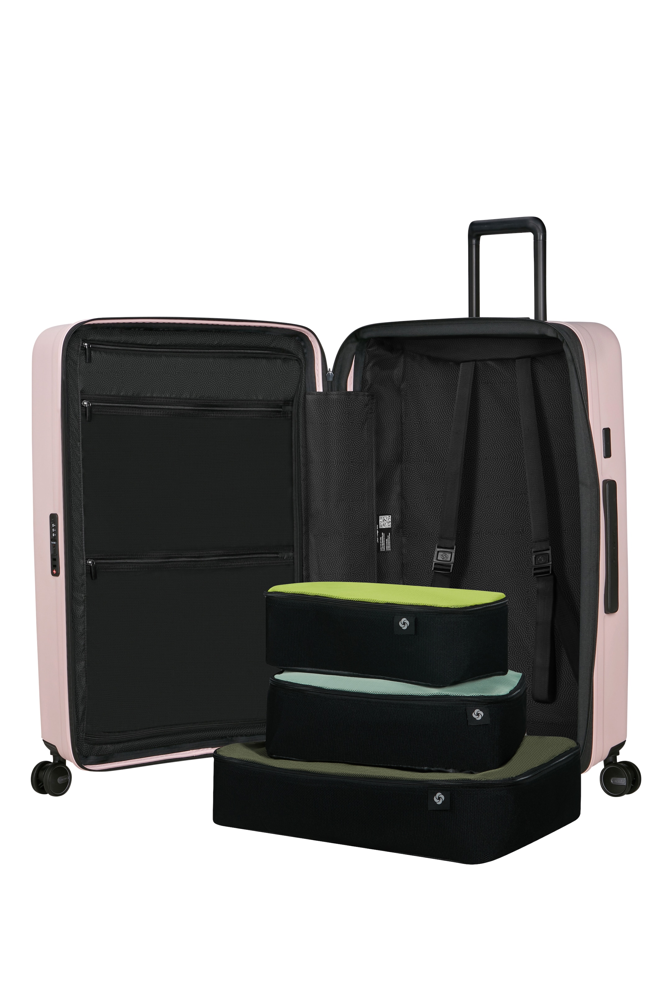 Samsonite Hartschalen-Trolley »RESTACKD, verschiedene Größen und Farben« mit Packtaschen,  99 l 4 Rollen für Urlaub, Reise, Ferien und Geschäftsreise, mit Volumenerweiterung