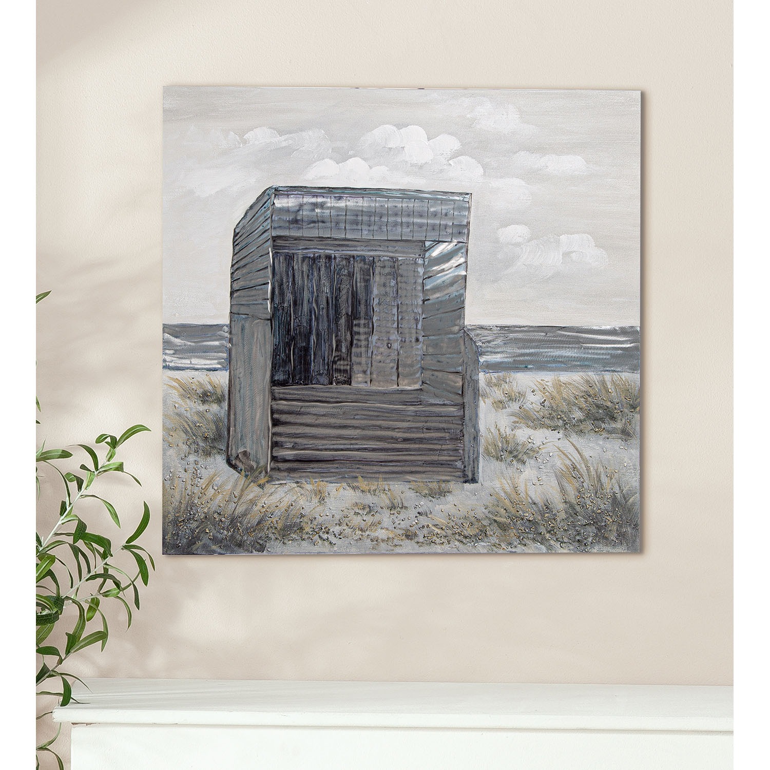 GILDE Leinwandbild »Bild quadratisch Strandkorb« Strandbilder 1 Stk. tlg.