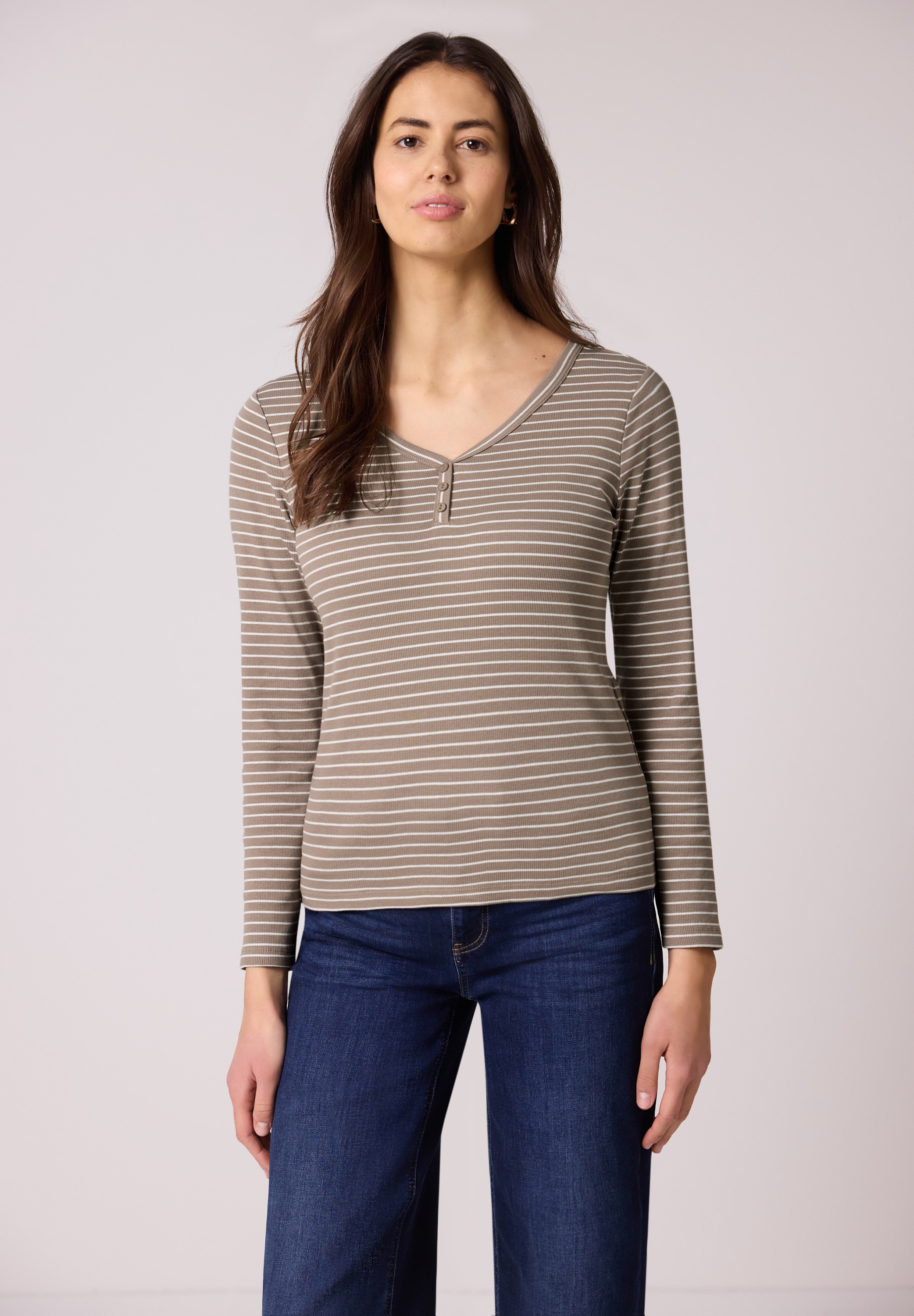 STREET ONE Langarmshirt im soften Baumwoll-Mix