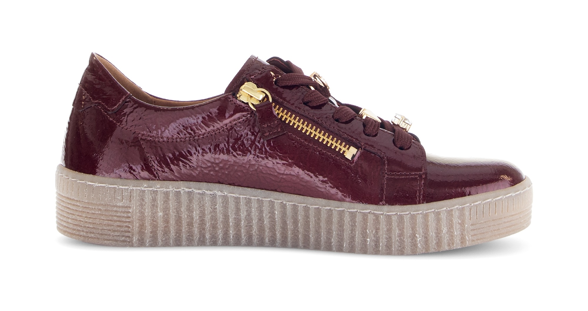 Thumbnail - Gabor Plateausneaker, Freizeitschuh, Halbschuh, Schnürer mit edlen Schmuck-Motiven