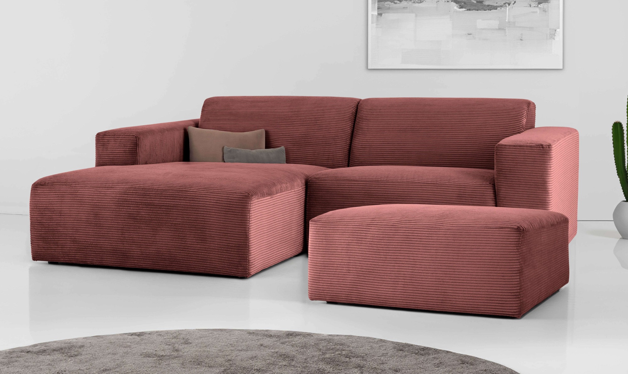 INOSIGN Ecksofa "Koa,228cm, L-Form, Modulsofa, Webstoff, Cord", Designsofa, günstig online kaufen