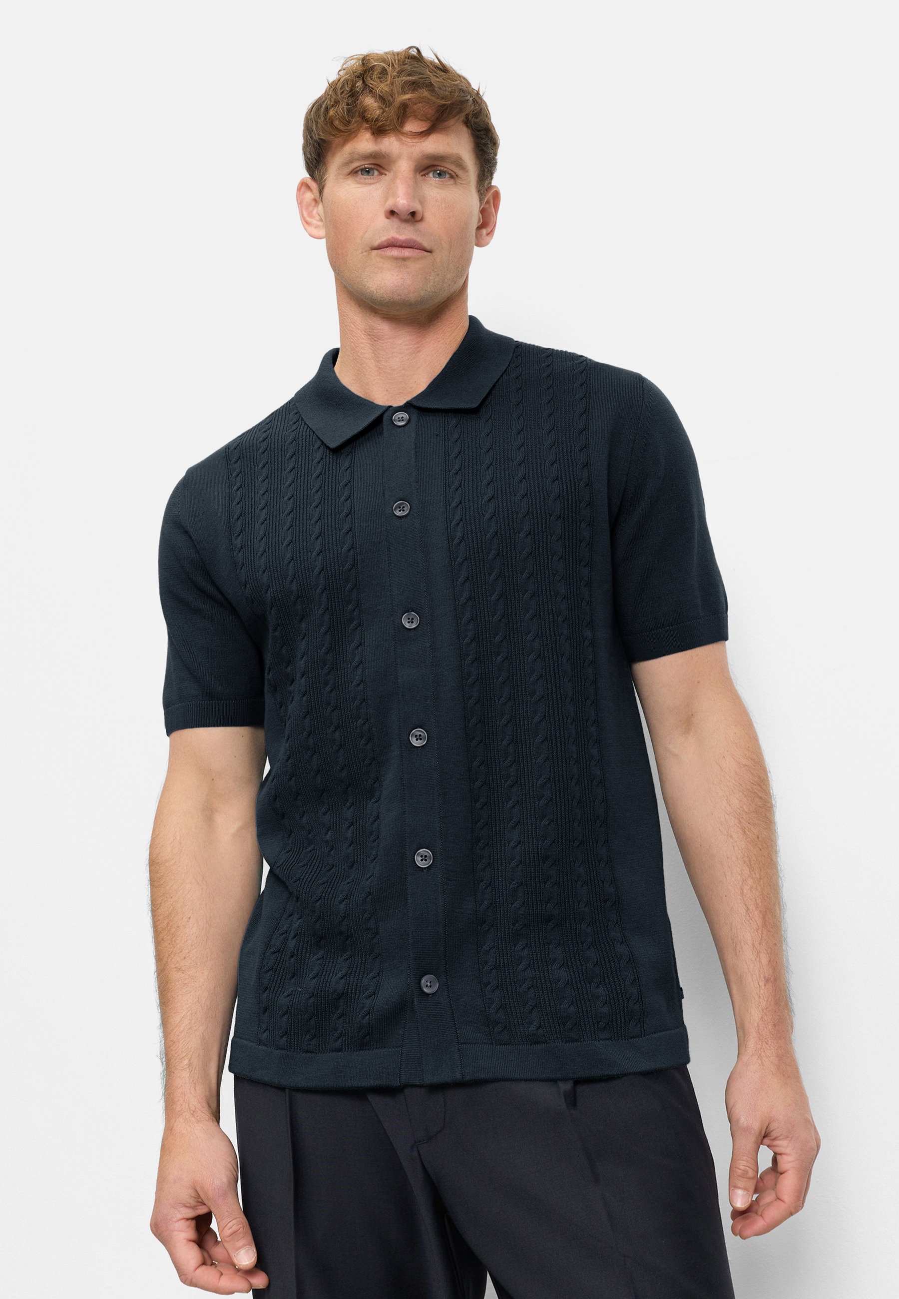 OLYMP Poloshirt "OLYMP Casual Strick, Polo"