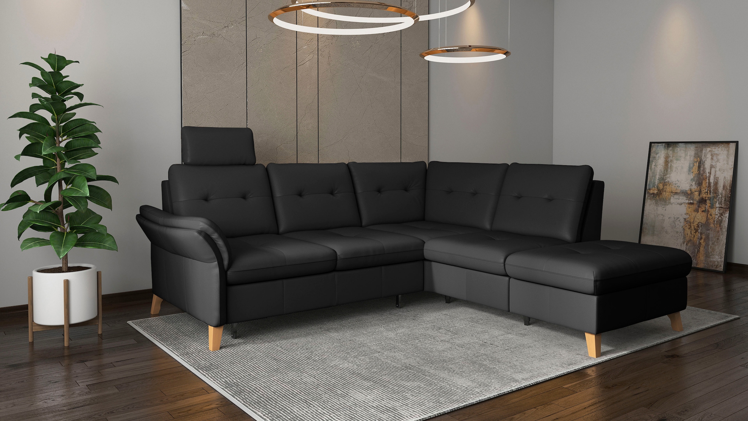sit&more Ecksofa "Göteborg", inkl. Sitztiefenverstellung, wahlweise mit Bet günstig online kaufen