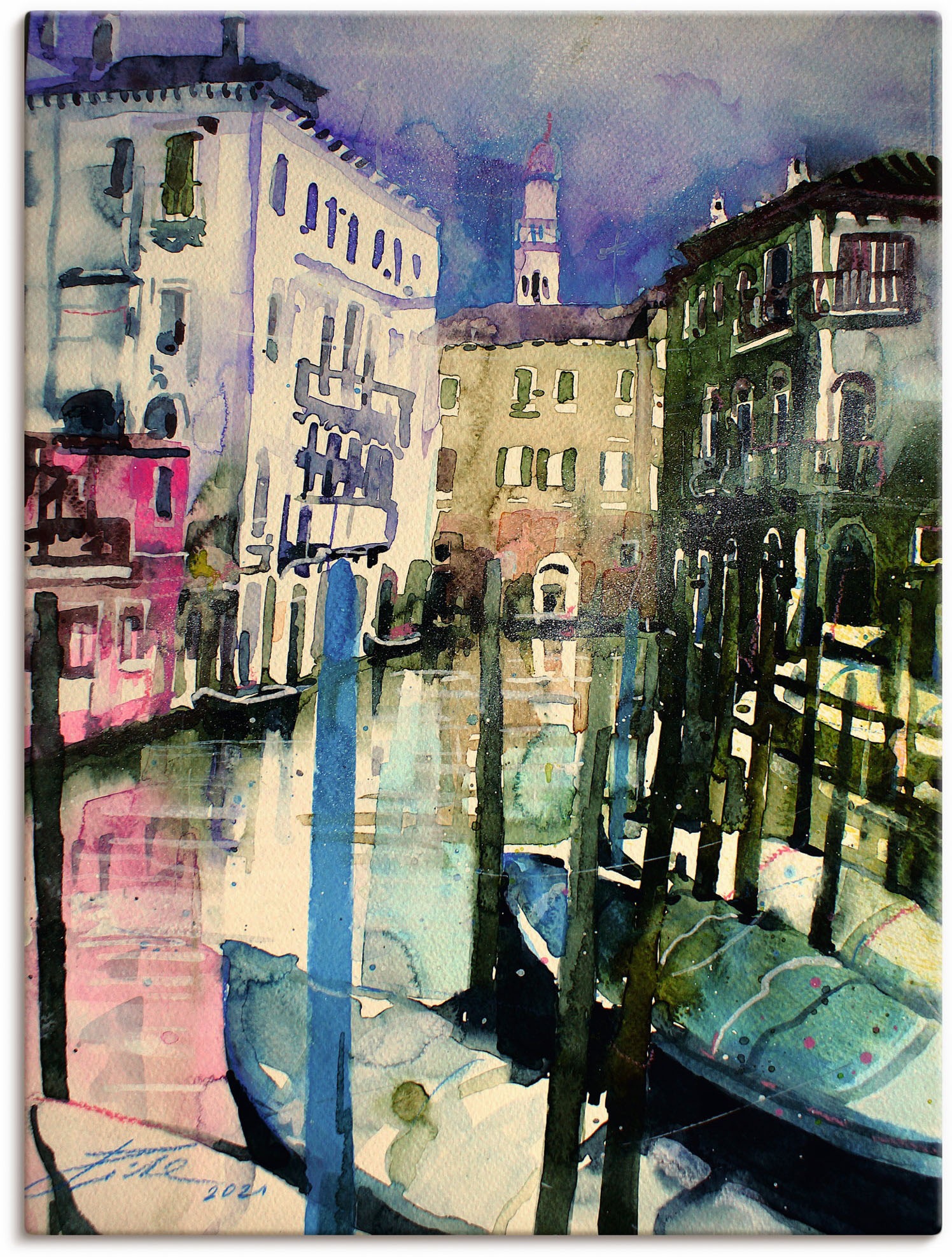 Artland Wandbild "Venedig, Fondamenta Malcanton", Venedig, (1 St.), als Alu günstig online kaufen