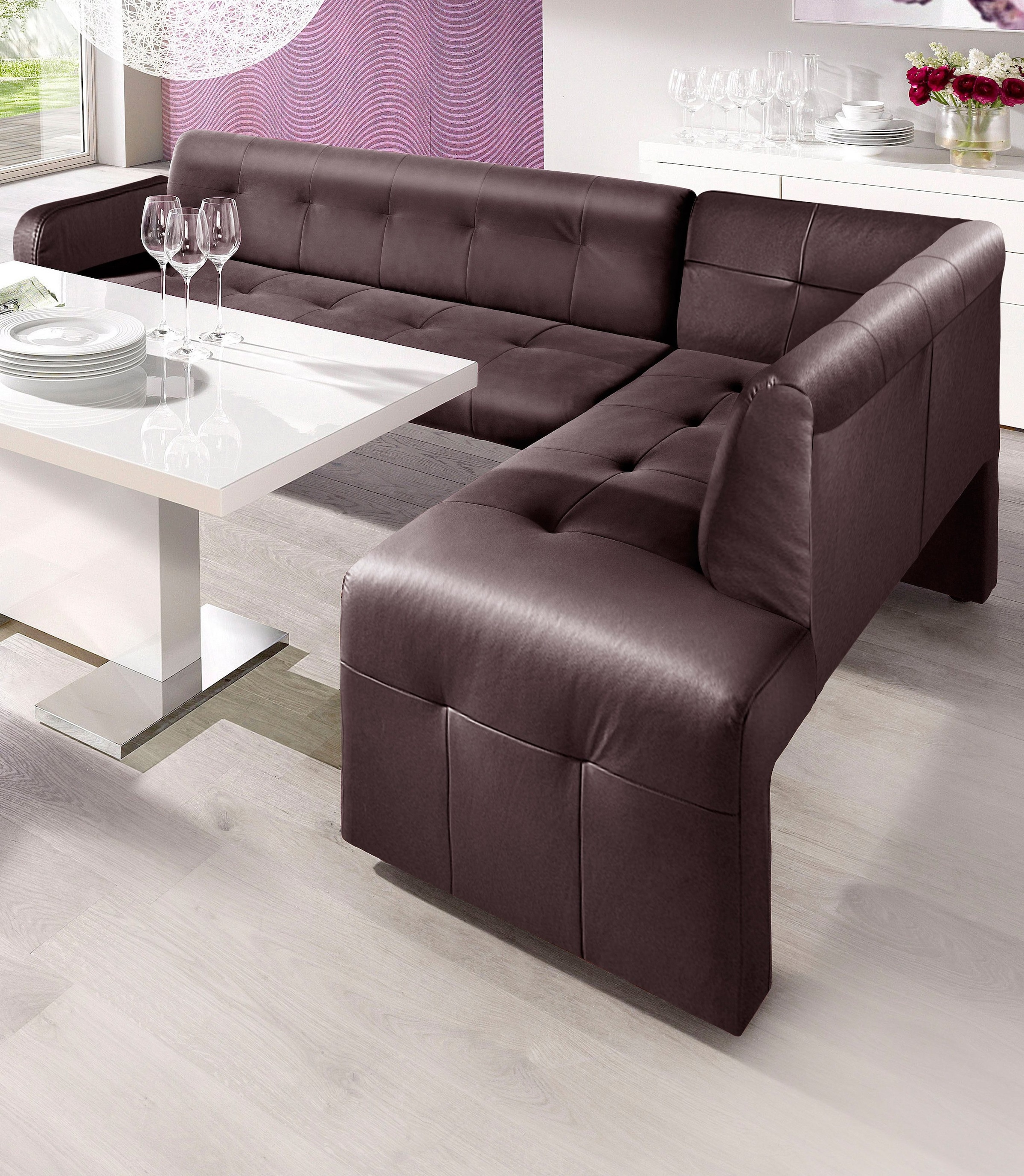 exxpo - sofa fashion "Barista, bequem und elegant, hohe Bodenfreiheit" Eckbank Barista bequem und elegant, hochwertige Detailverarbeitung