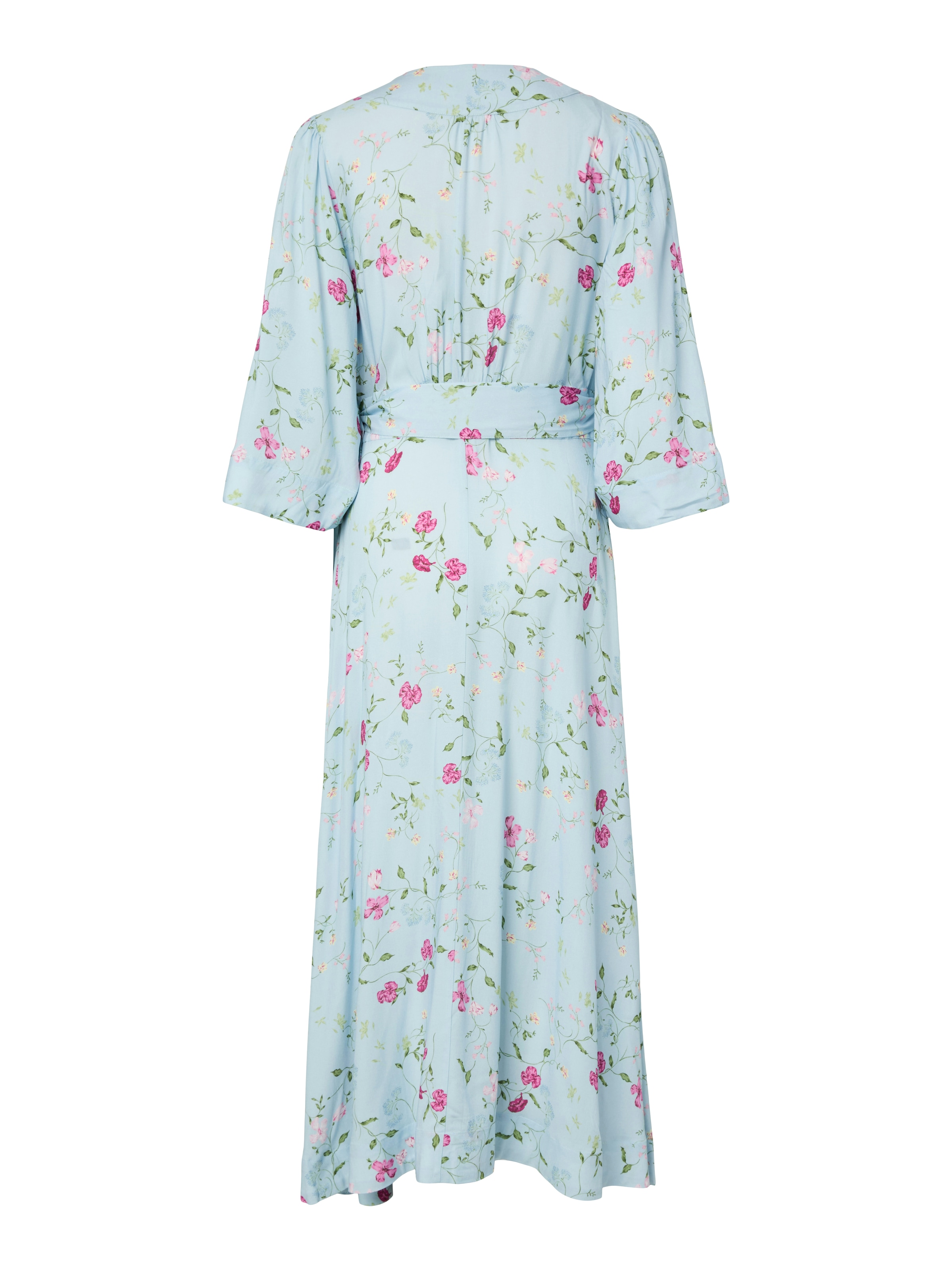 Y.A.S A-Linien-Kleid »YASSAVANNA 3/4 WRAP LONG DRESS S. NOOS« Sommerkleid aus Viskose mit Wickel-Optik