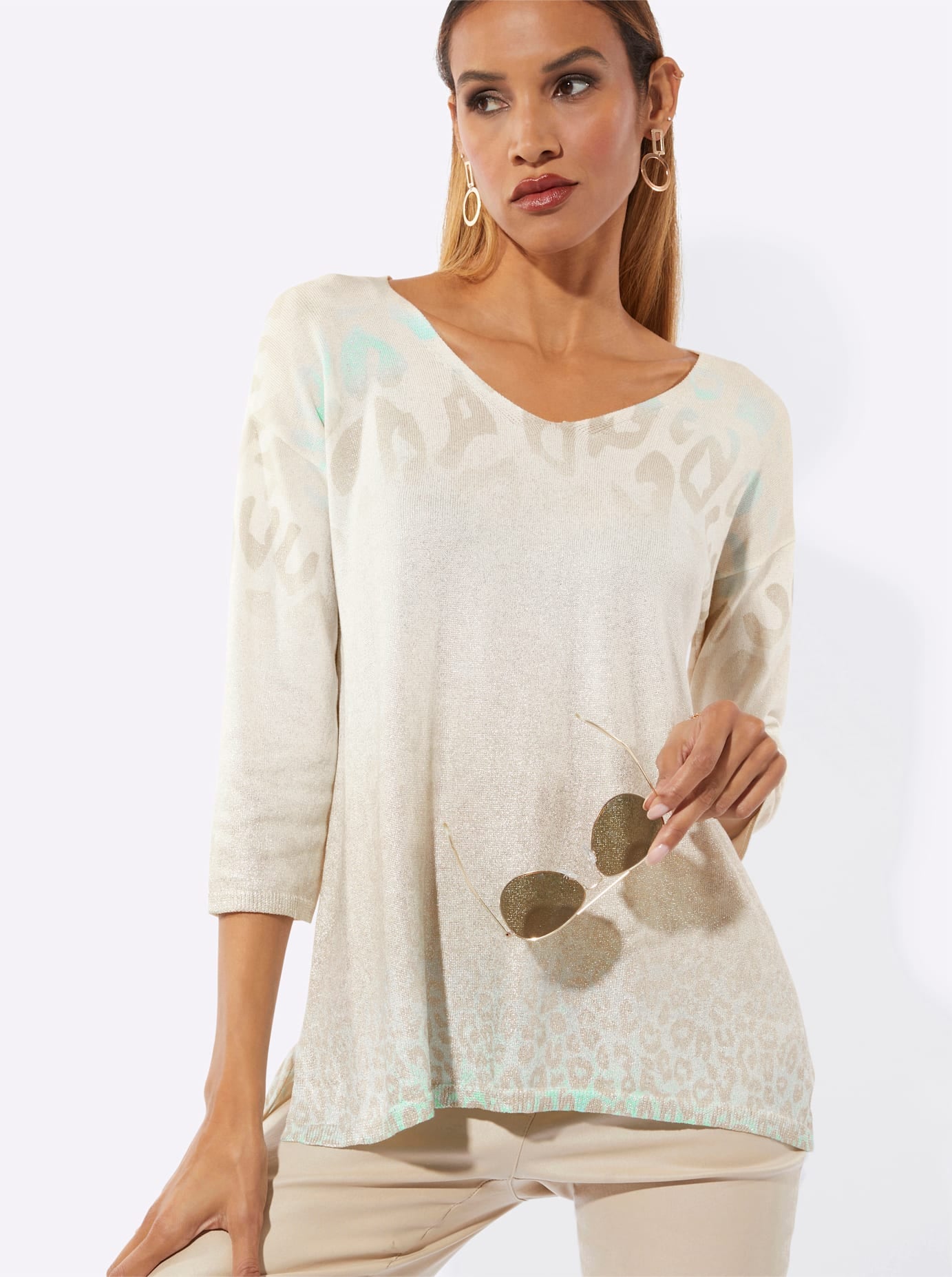 creation L 3/4 Arm-Pullover »Lyocell-Baumwoll-Pullover«