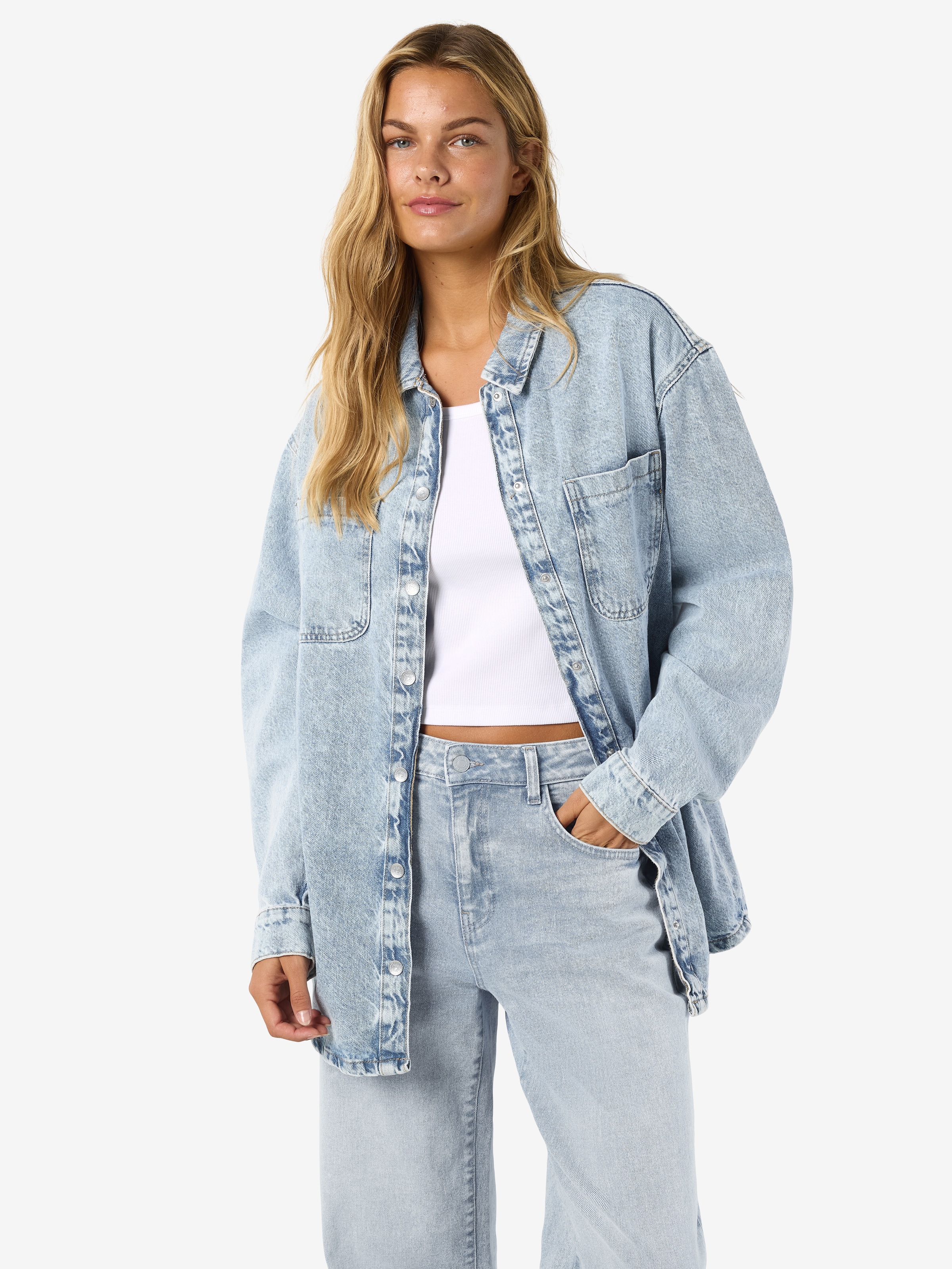 Noisy may Jeansbluse "NMALVA L/S DENIM SHACKET AZ352LB NOOS" günstig online kaufen