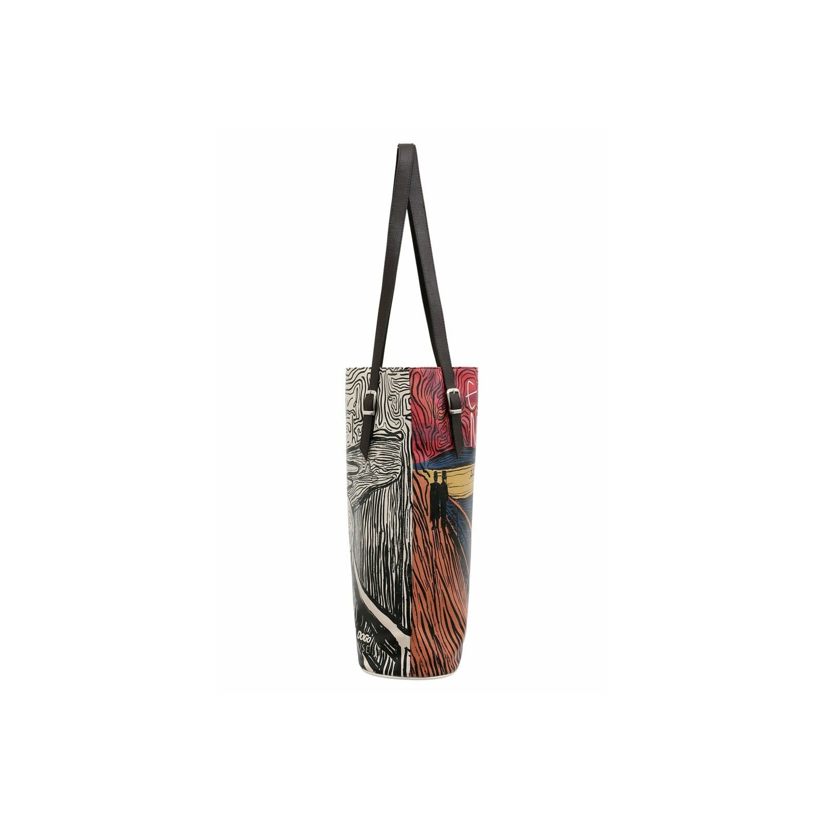 DOGO Outdoorsandale »Dogo Tall Bag Schultertascheedvard Munch The Scream Damen«  Handgefertigt