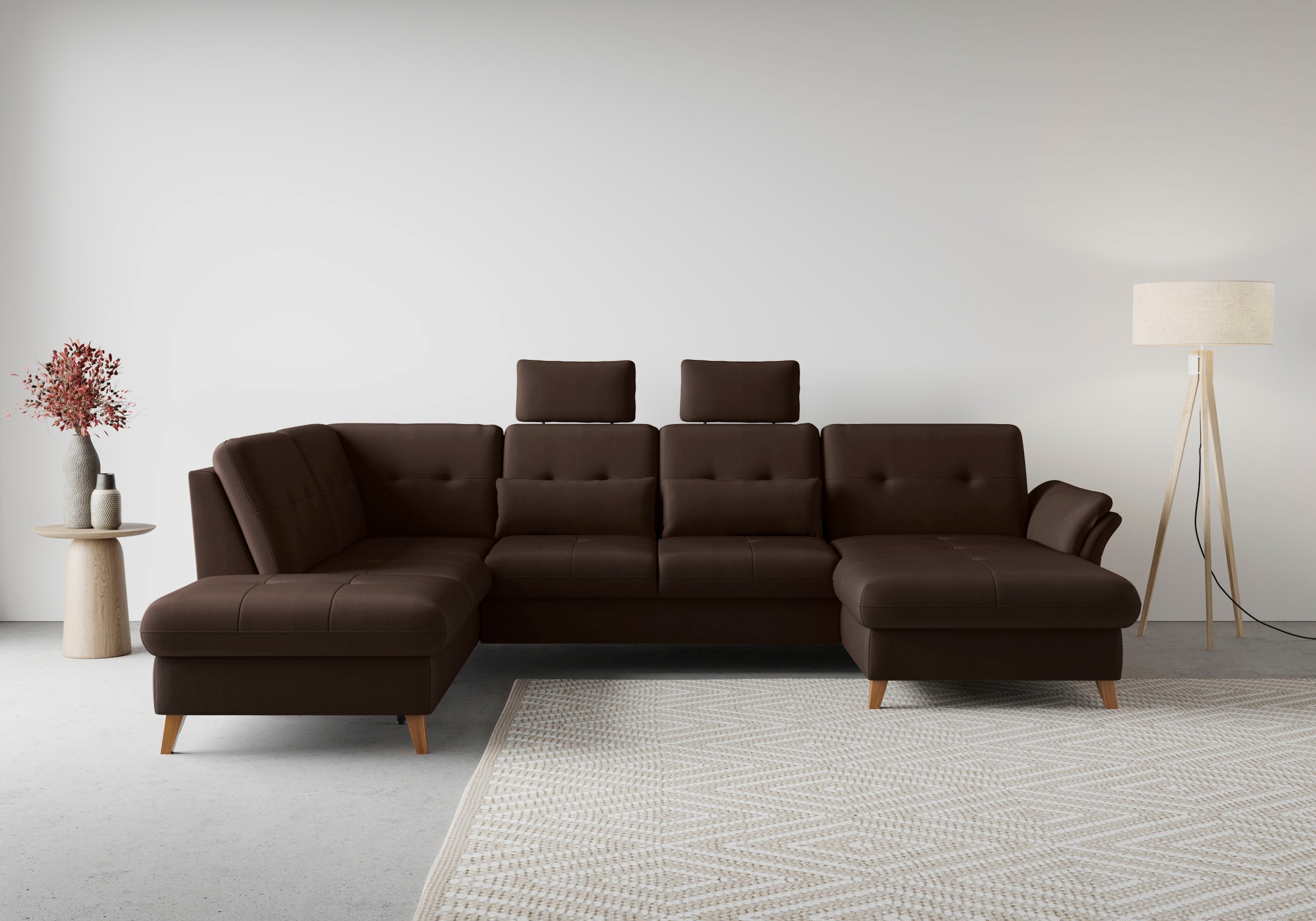sit&more Wohnlandschaft »Göteborg« inkl. Sitztiefenverstellung, wahlweise mit Bettfunktion & Bettkasten