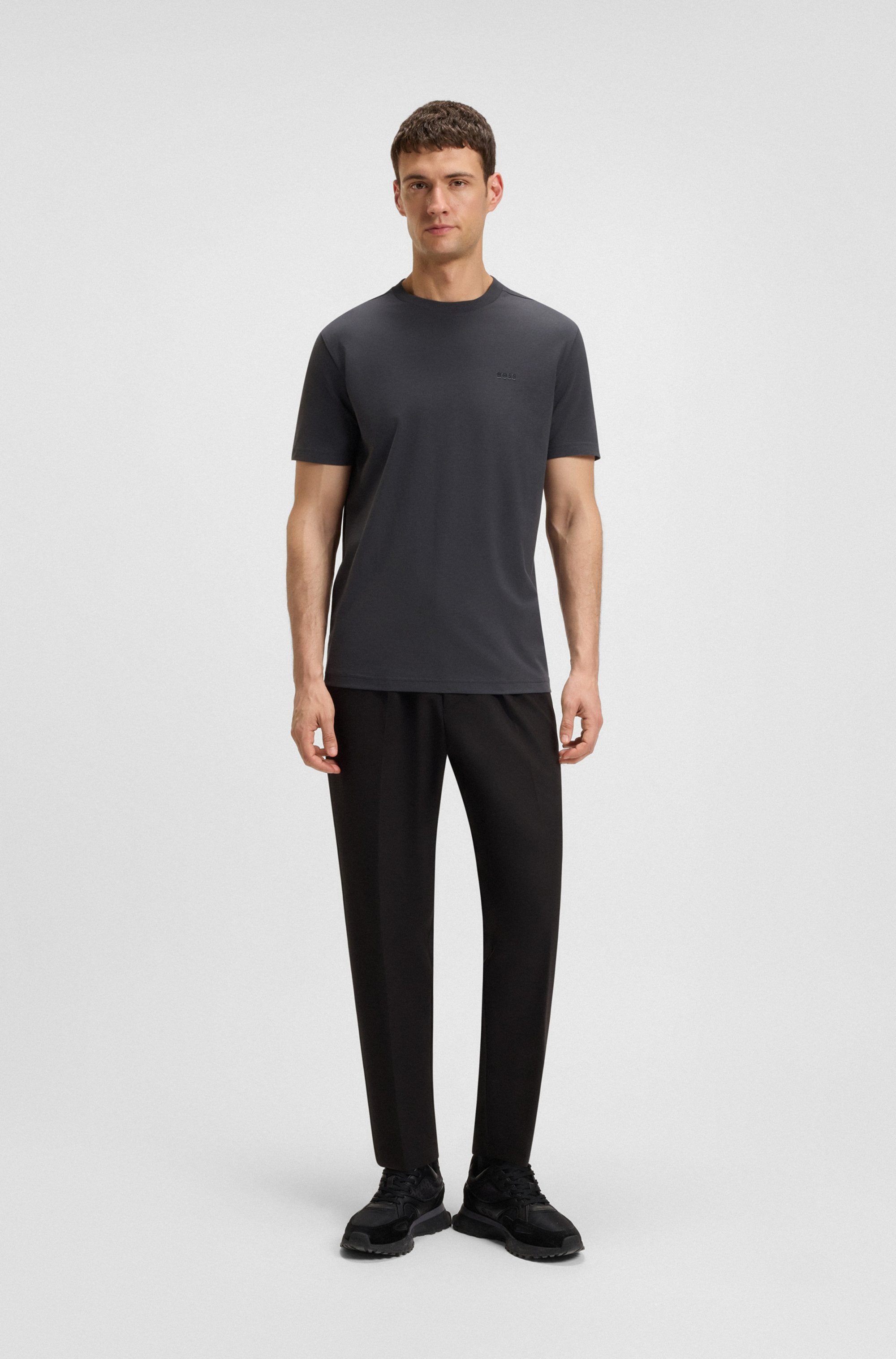 Thumbnail - BOSS GREEN Rundhalsshirt "Tee" mit gummiertem Kontrast-Logo