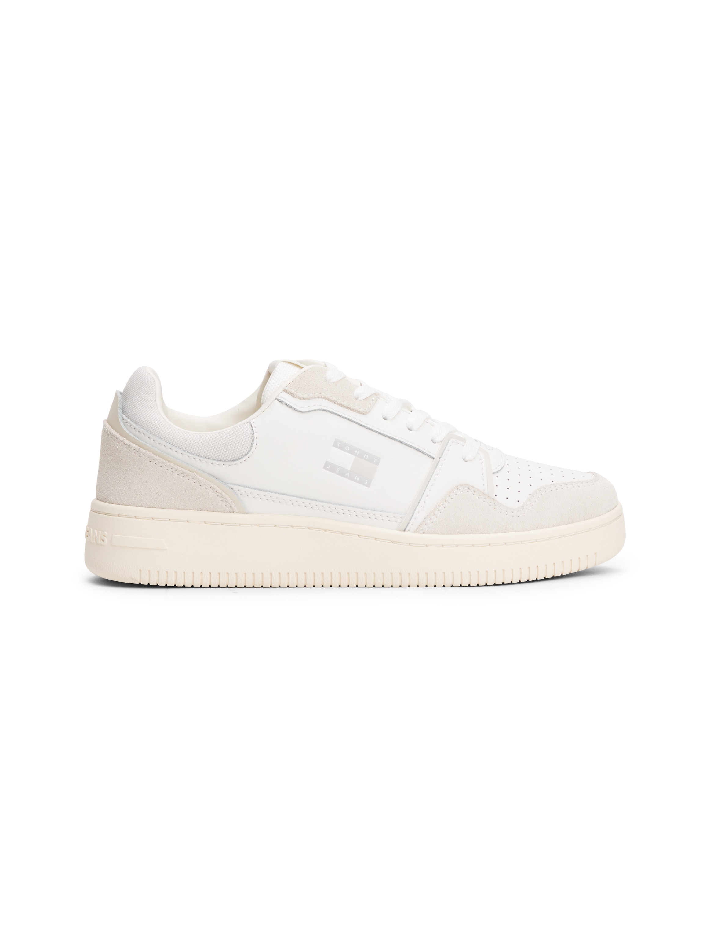 Tommy Jeans Keilsneaker »TJW RETRO BASKET SNEAKER«, Schnürschuh, Halbschuh, Freizeitschuh mit seitlicher Logoflagge