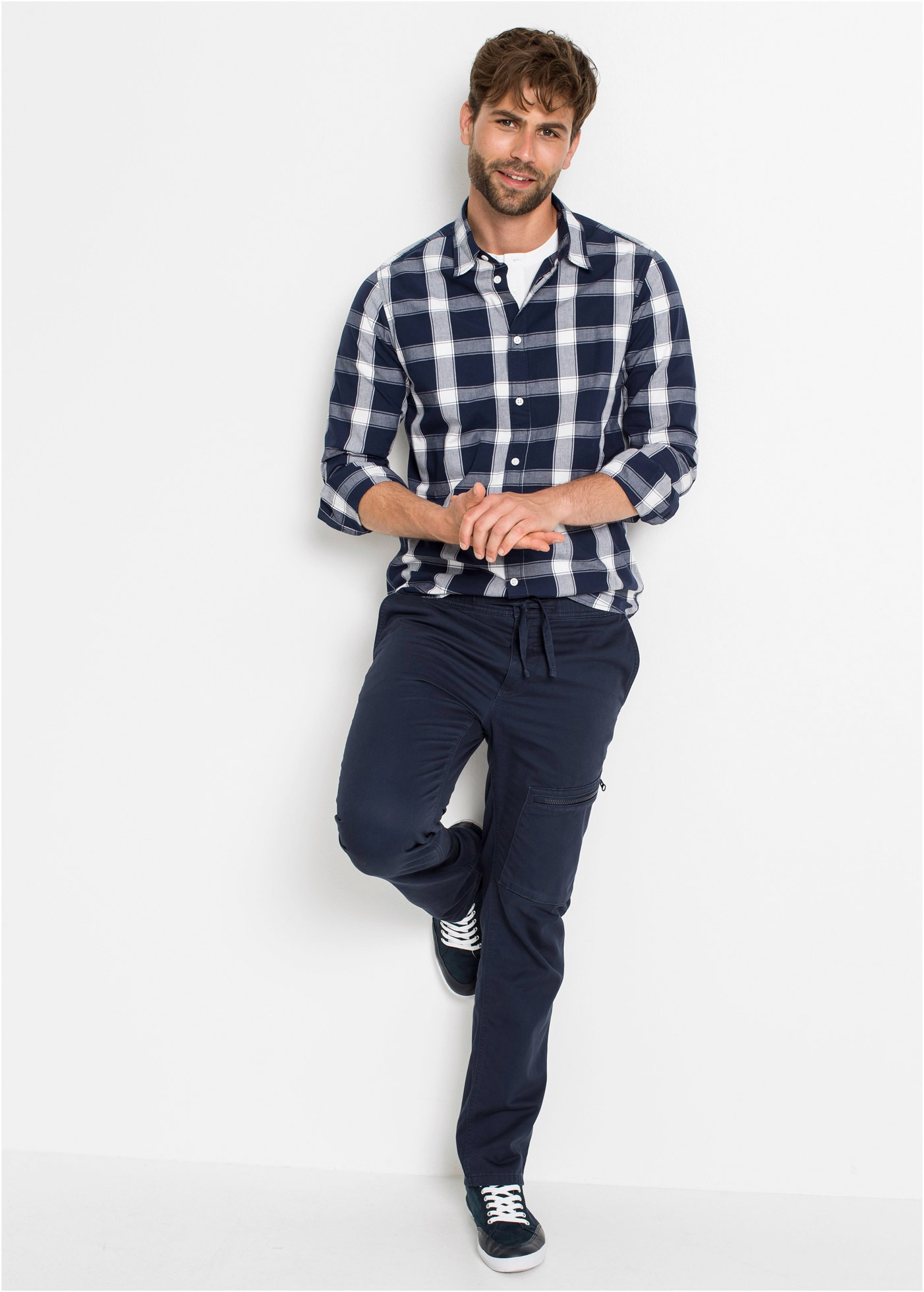 bonprix Langarmhemd »Langarmhemd aus reiner Baumwolle«, Langarmhemd aus reiner Baumwolle
