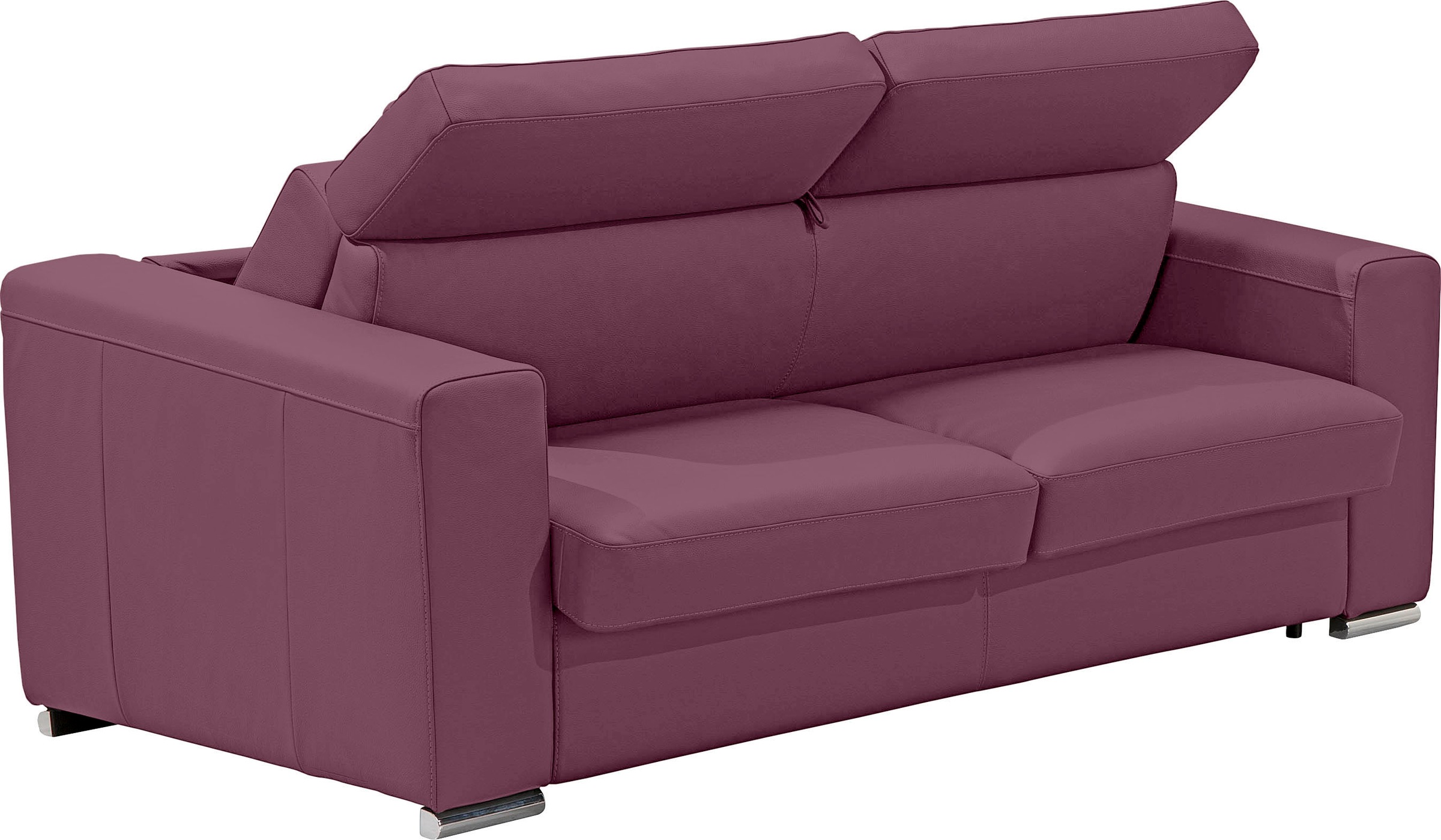 Egoitaliano Schlafsofa »Cabiria, Design und super Sitz- und Liegekomfort«, Sofa inkl. Schlaffunktion, Kopfteile verstellbar, mit Metallfüßen