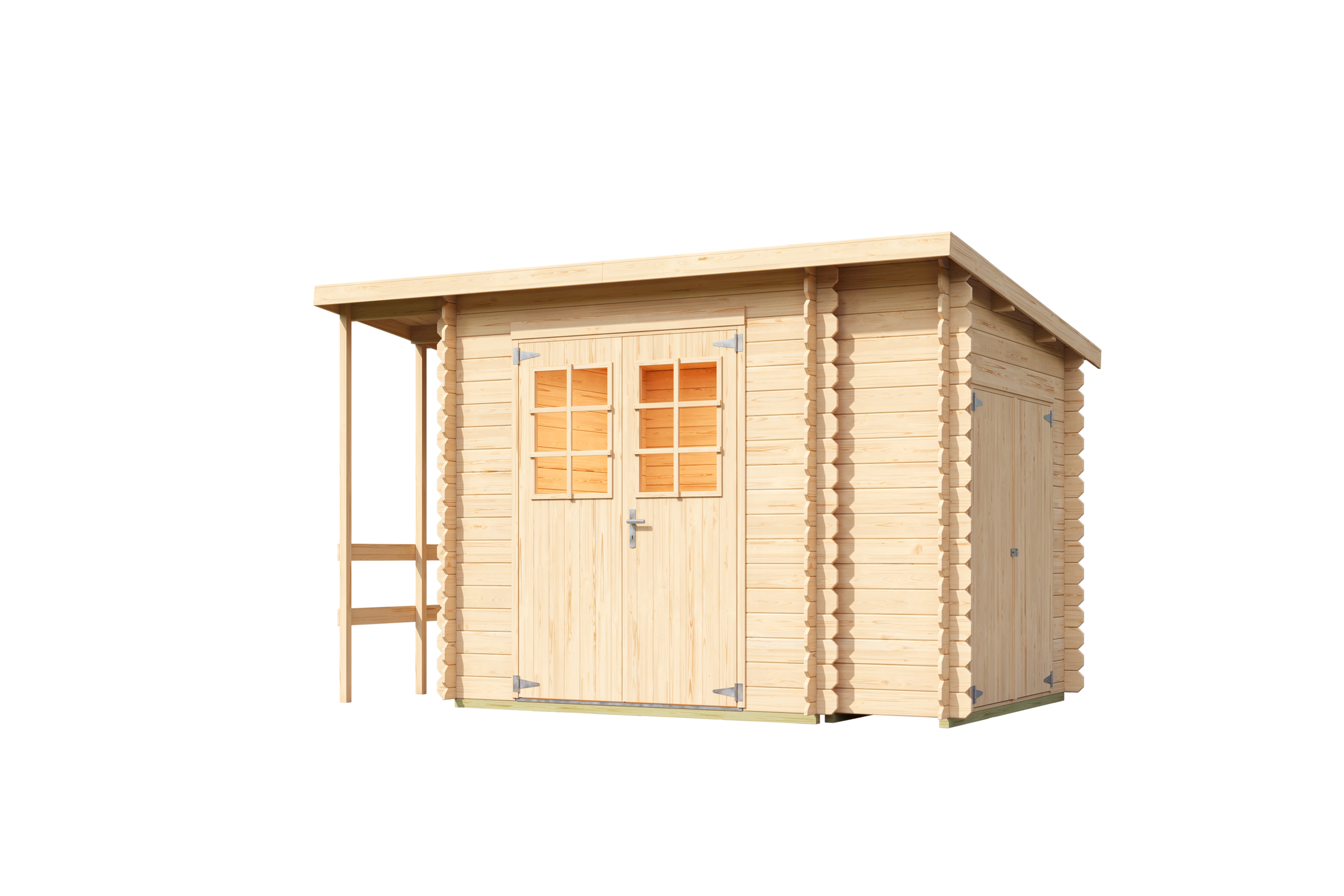 Nordic Holz Gartenhaus "Vilano 3", mit 3 getrennten Bereiche günstig online kaufen