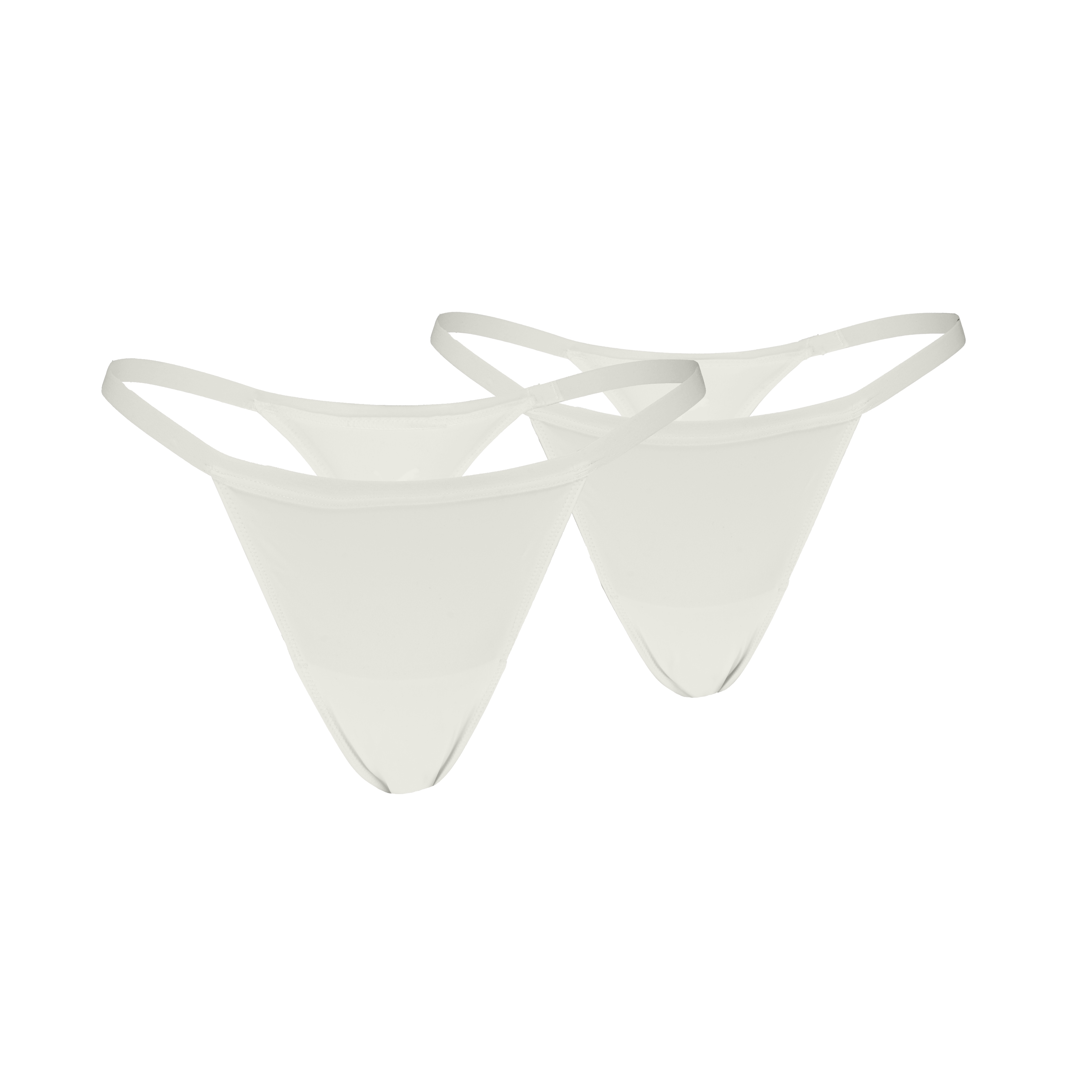 PUMA String "PUMA WOMEN MICROFIBER TANGA STRINGS 2P" mit elastischem Bund, Logodruck hinten, Mid-Rise Design