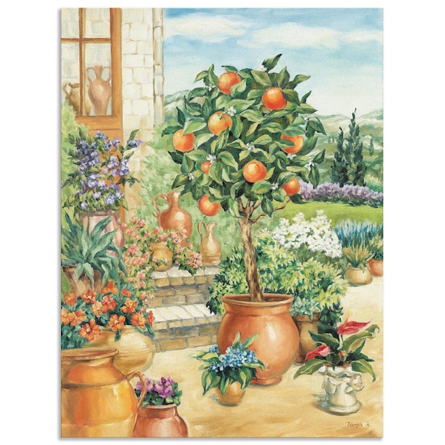 Artland Wandbild »Orangenbaum im Garten«, Garten, (1 St.), als Alubild,  Leinwandbild, Wandaufkleber oder Poster in versch. Größen kaufen | BAUR