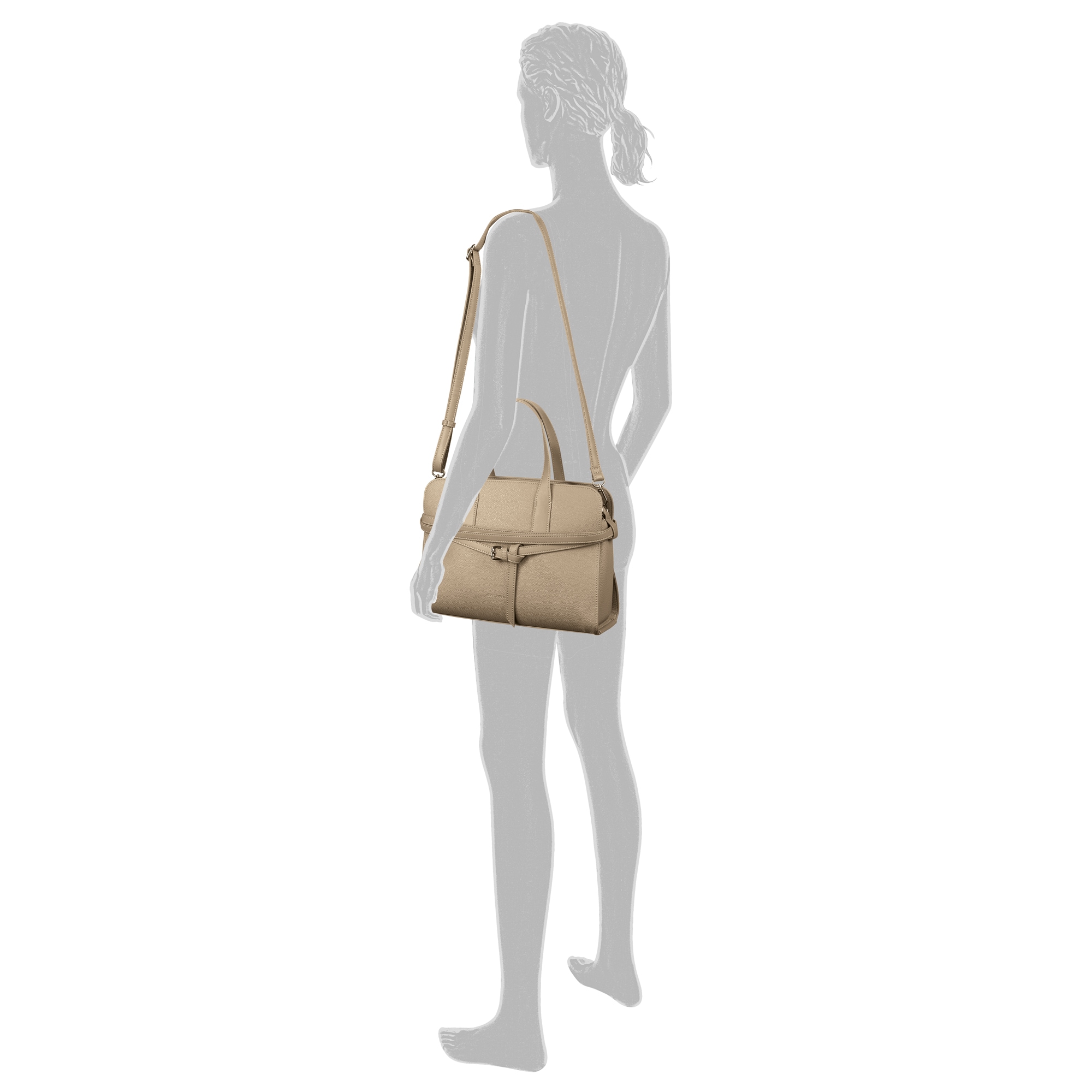 TOM TAILOR Shopper »Freya«, verziert mit schmalen, mehrlagigen Riemen und Metallschließe