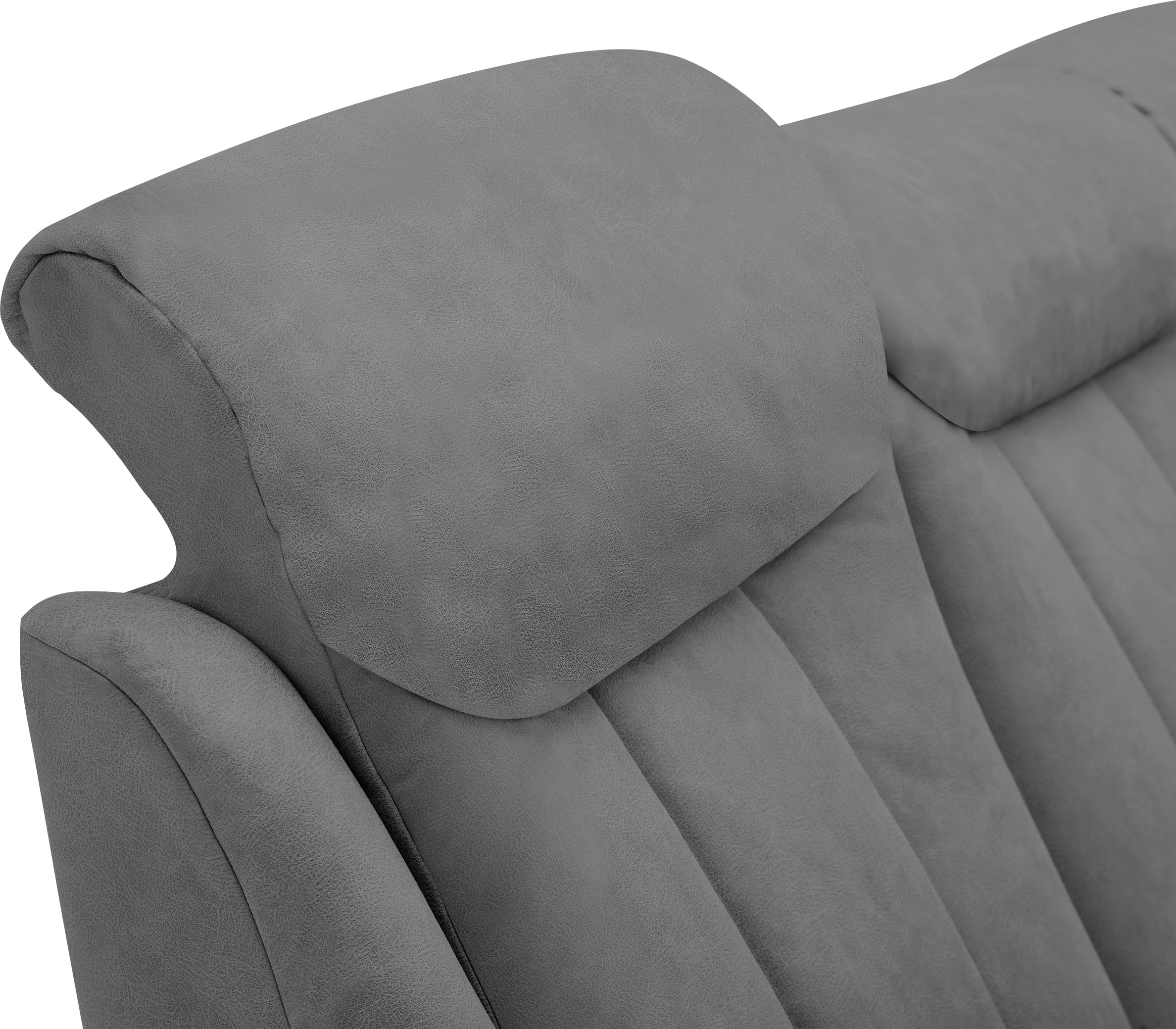 VILLA BECK Polstergarnitur »Lugano«, (Set, 3 tlg.), Kopfteilverstellung, in Sitzhöhe 49 cm, 3-Sitzer und 2x Sessel