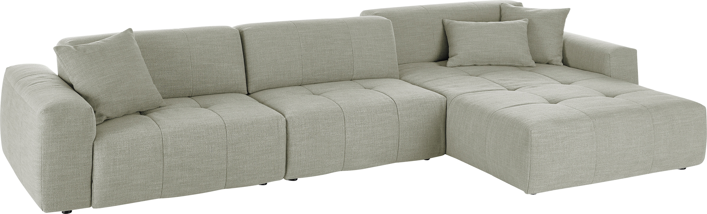 3C Candy Ecksofa »Yoshy mit Komfortfunktionen, modern und bequem, L-Form«, Zwei verschiedene Sitztiefen durch verstellbare Rückenlehne
