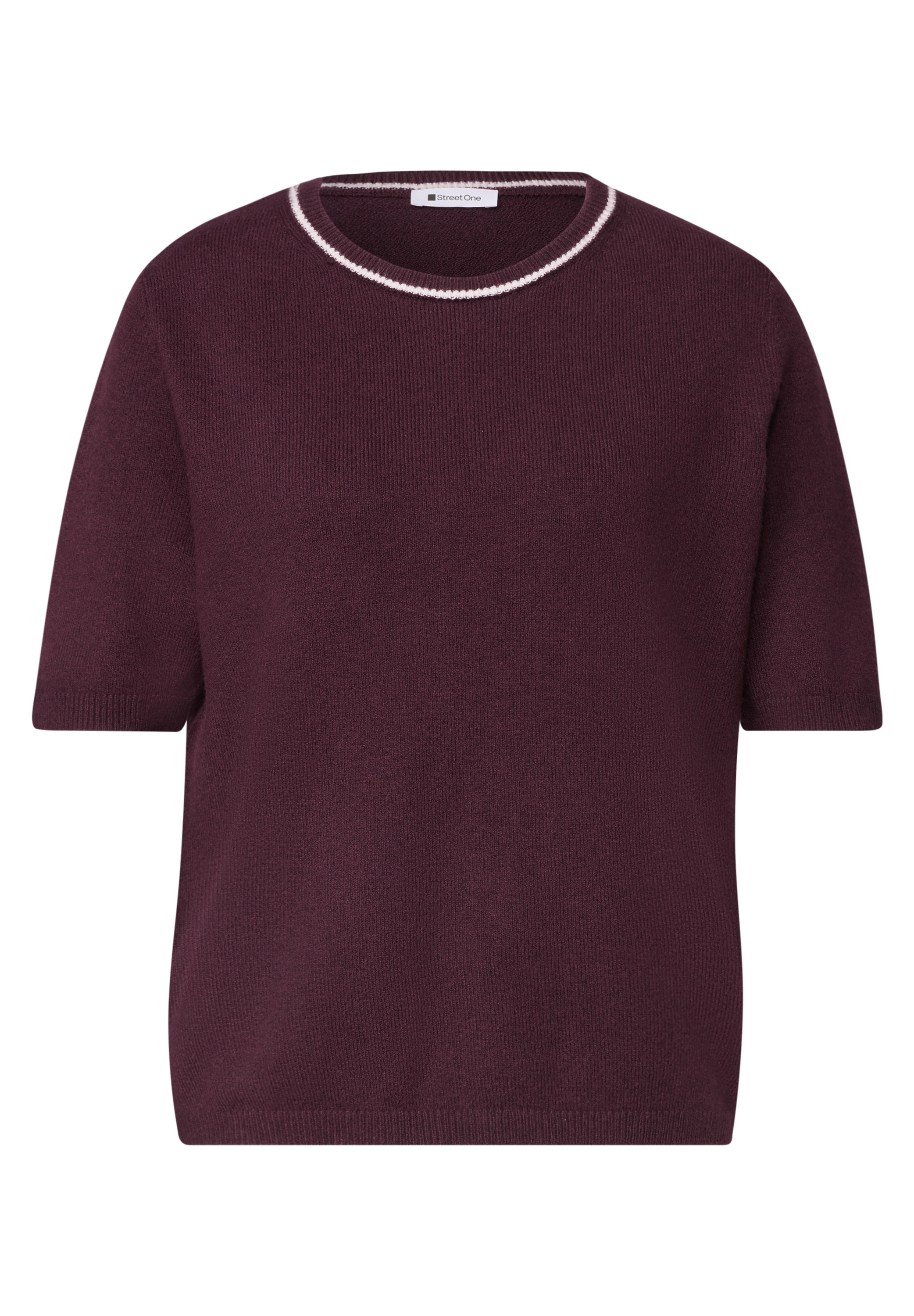 STREET ONE Kurzarmpullover im soften Baumwoll-Mix