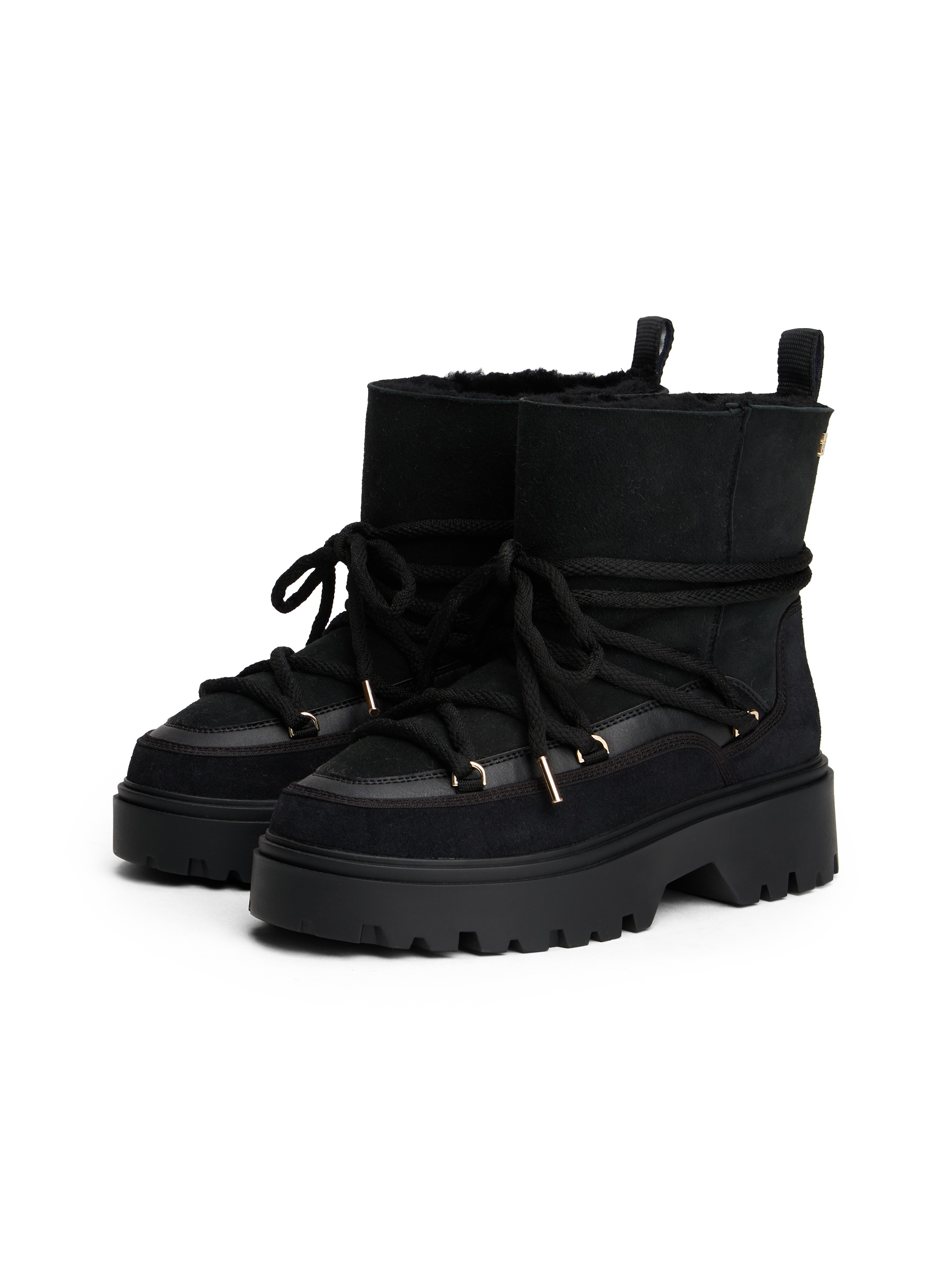 Tommy Hilfiger Winterboots "REAL SHEARLING LACEUP SNOWBOOT", Blockabsatz, P günstig online kaufen