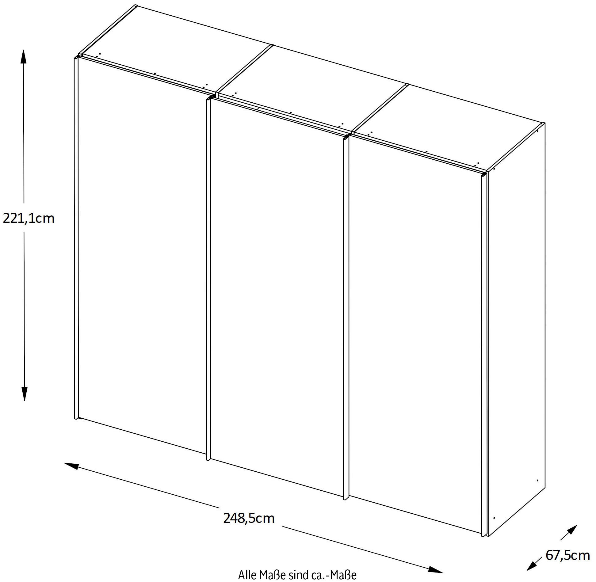 STAUD Schwebetürenschrank »Sinfonie Plus, edles Design in hochwertiger Qualität, Made in Germany«, Mit vier verschiedenen Ausstattungsvarianten