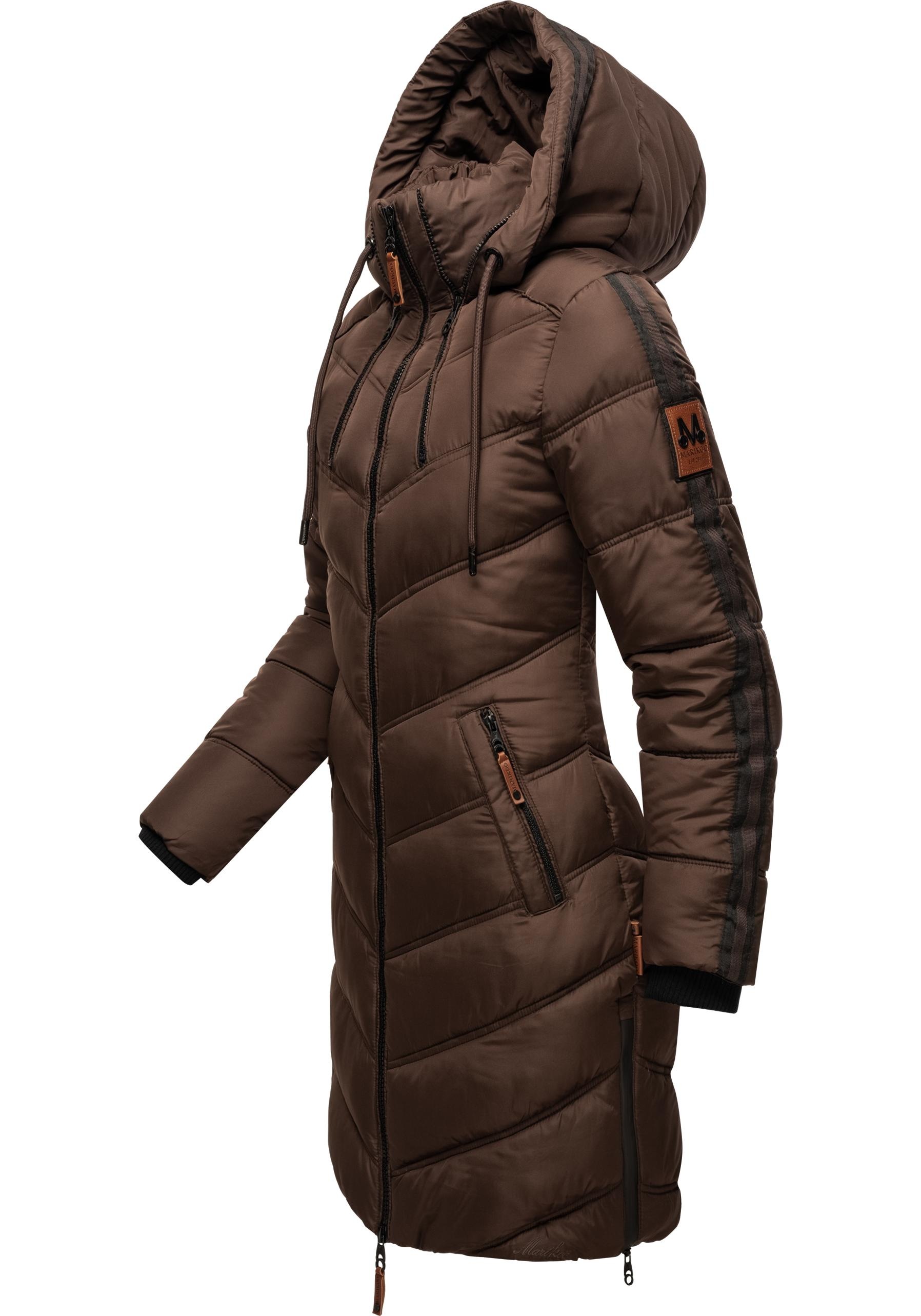 Marikoo Wintermantel »Armasa«, modischer Damen Winter Steppmantel mit Kapuze