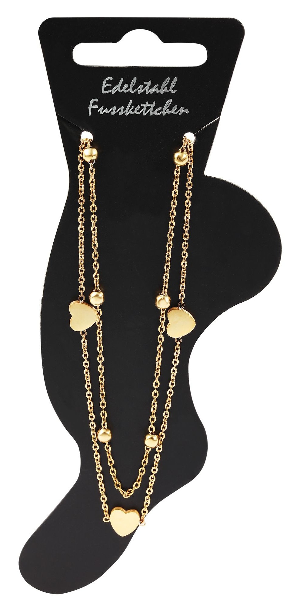 Armband ADELIA´S "Damen Armband – Herz aus Edelstahl 22,5 cm", gold, Armbänder, Damen, 22cm, Edelstahl, Armband, Perfekt als Geschenk für besondere Menschen