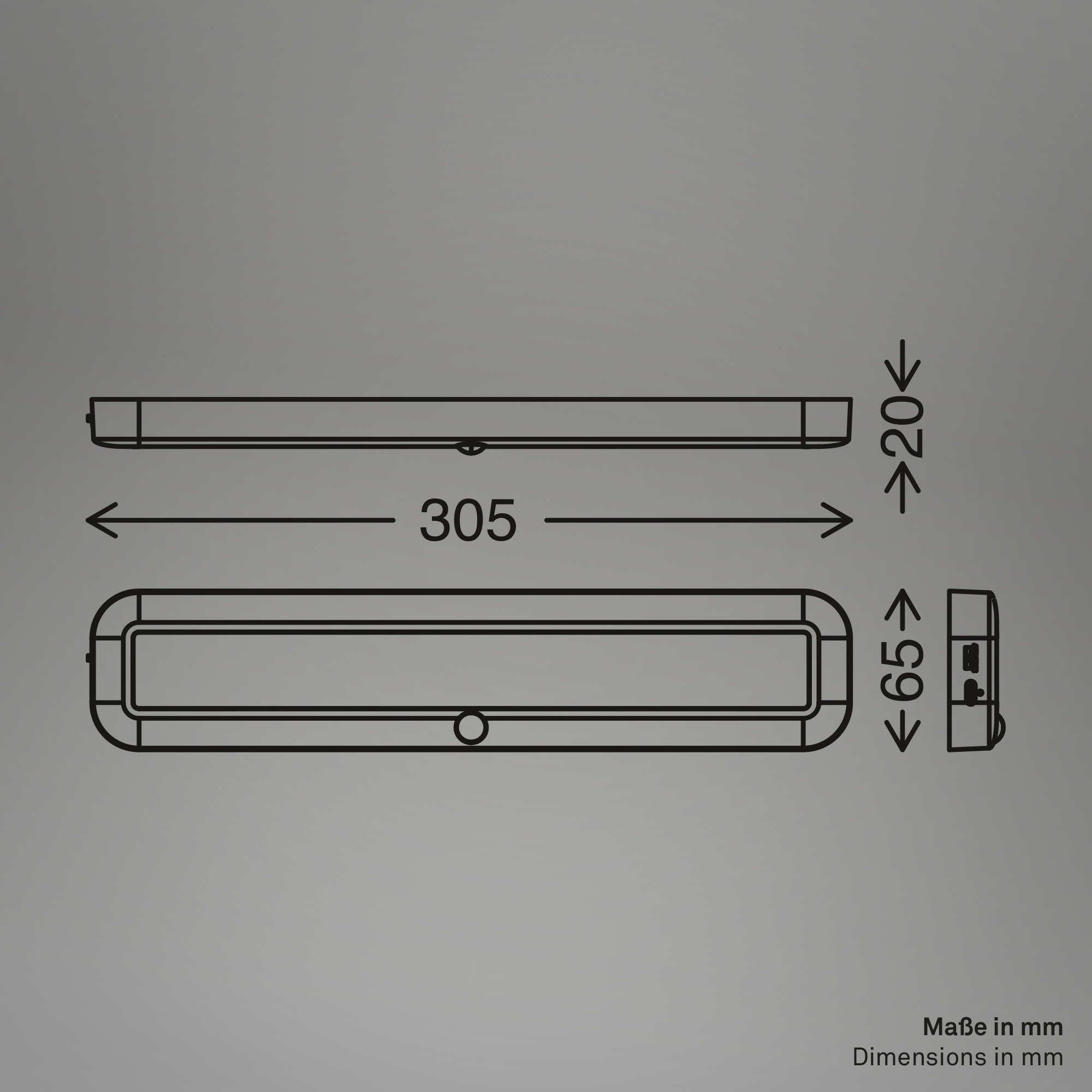 Briloner Leuchten LED Unterbauleuchte »SIGO« LED-Modul 1 Stk. Neutralweiß 30,5x6,5x2 cm, Küche, Schrank, Treppe, Küchenlampe