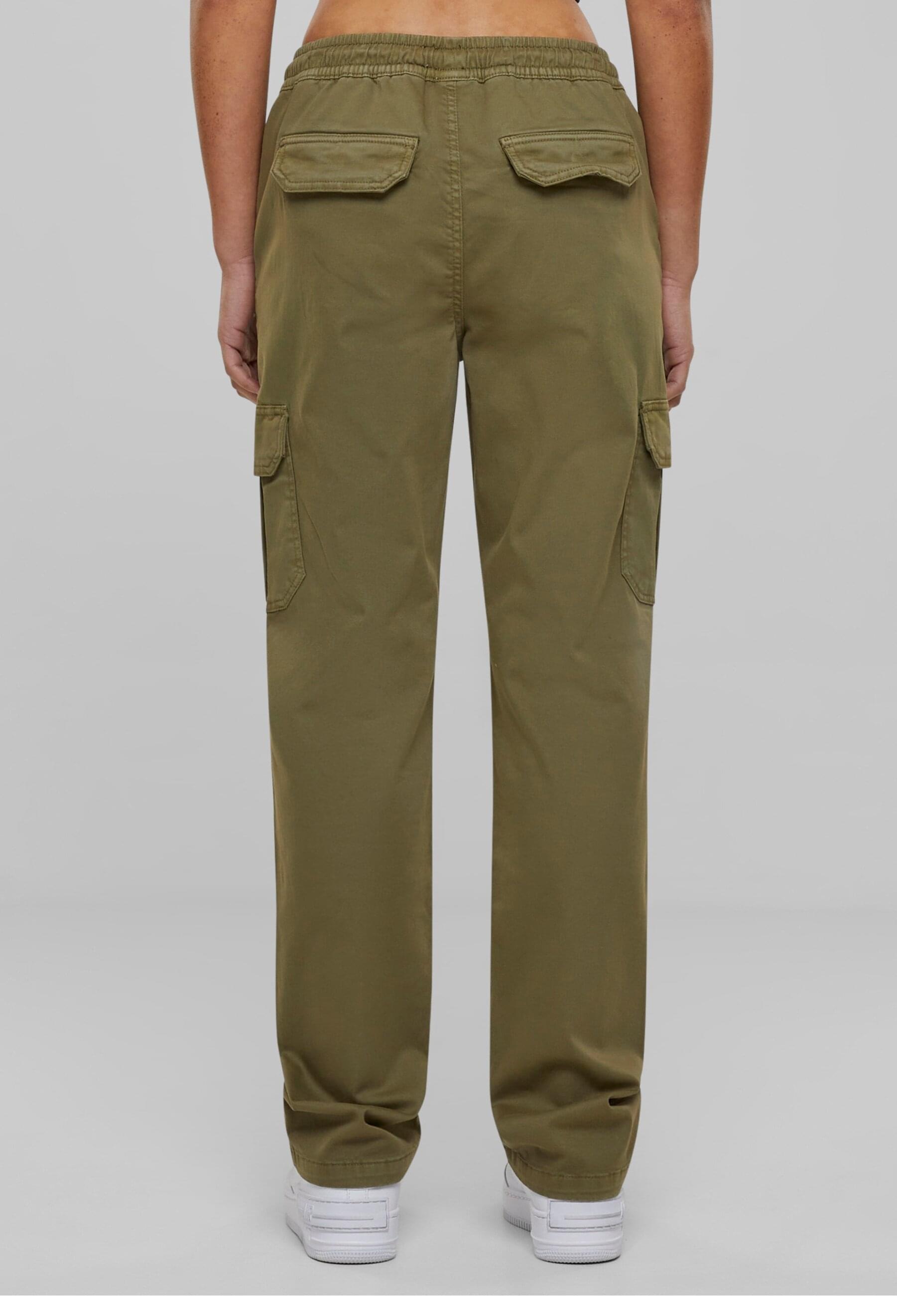 URBAN CLASSICS Cargohose »Urban Classics Damen Ladies High Waist Twill Cargo Pants«, (1 tlg.)