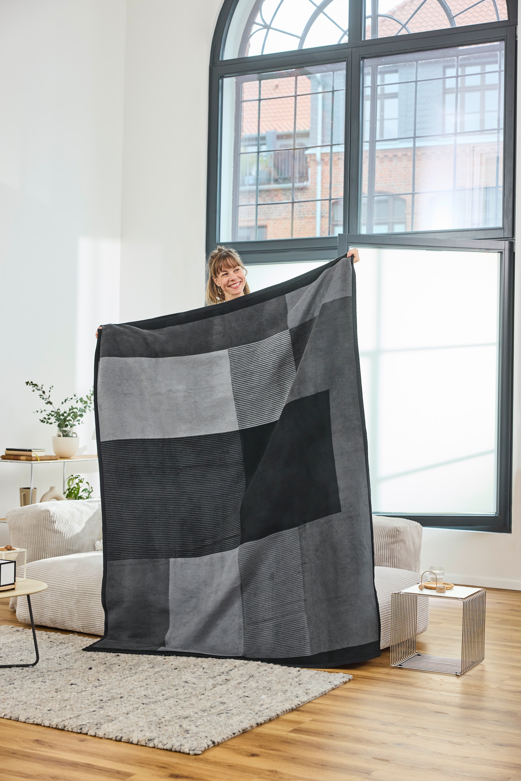 IBENA Wohndecke »Pola« Modernes Patchwork-Design