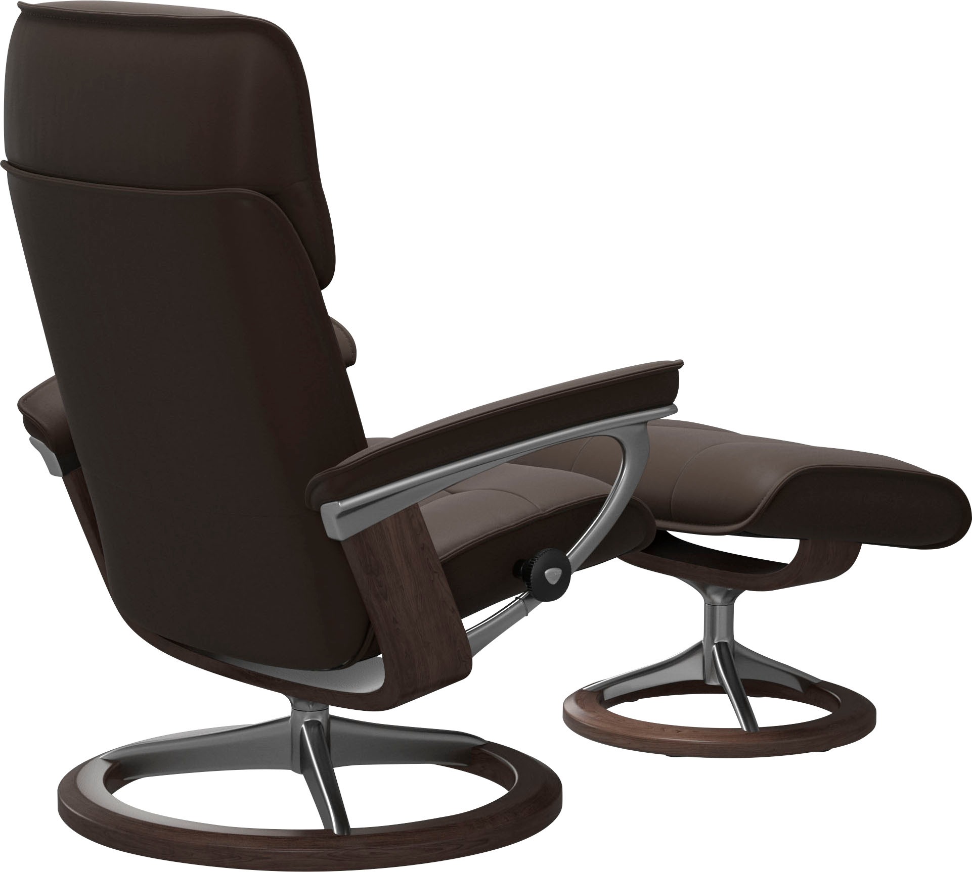 Stressless® Relaxsessel »Admiral« Set, Relaxsessel inkl. Hocker,  mit Signature Base, Größe M & L, Gestell Wenge