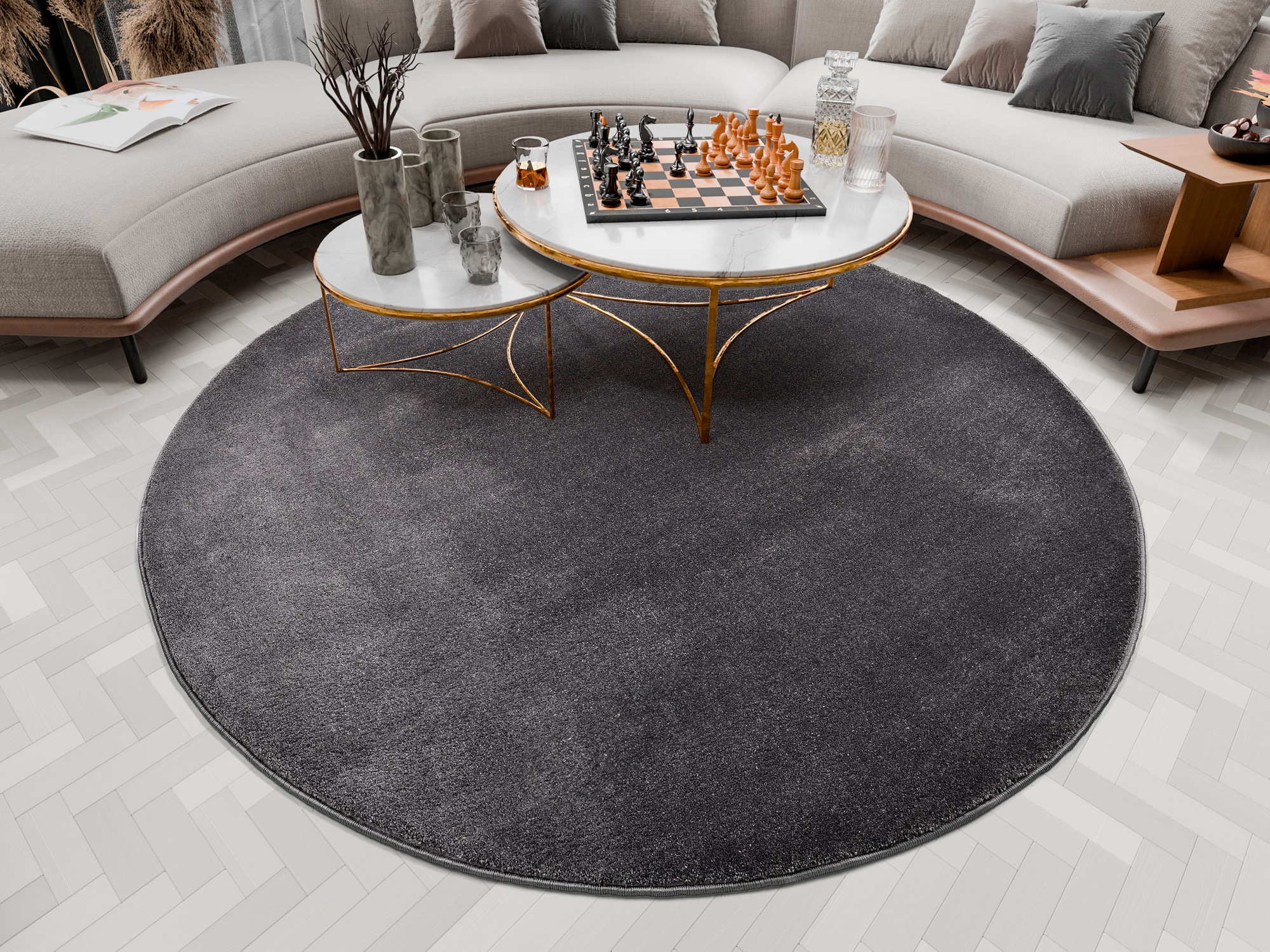 OCI DIE TEPPICHMARKE "BELLEVUE, auch als Läufer und in Rund" rund 20 mm Höhe hochwertiger dichter Hochflor, Shaggy, Langflor, Wohnzimmer