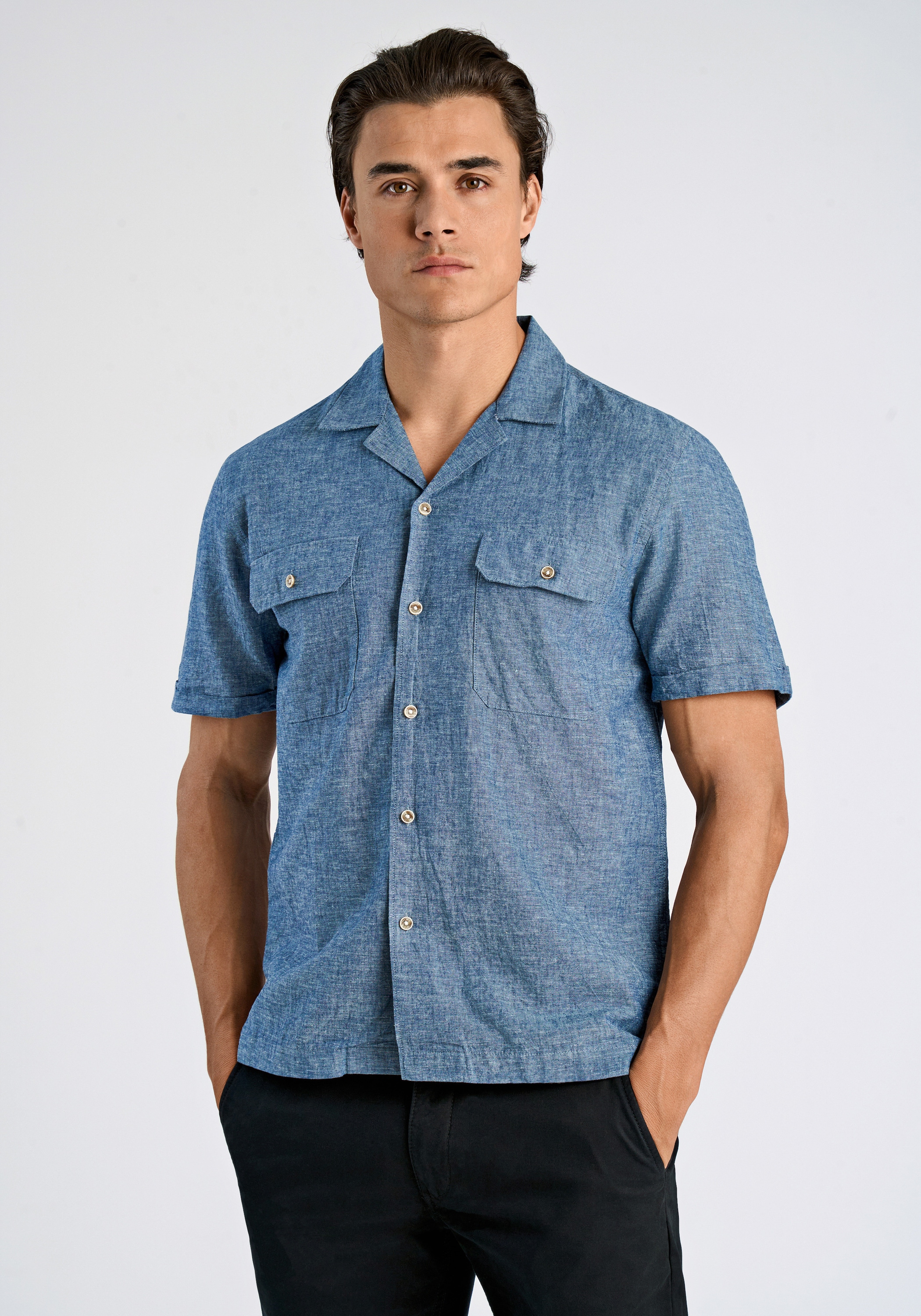 LINDBERGH Leinenhemd "Leinenhemd (Kurzarm) Relaxed Fit"