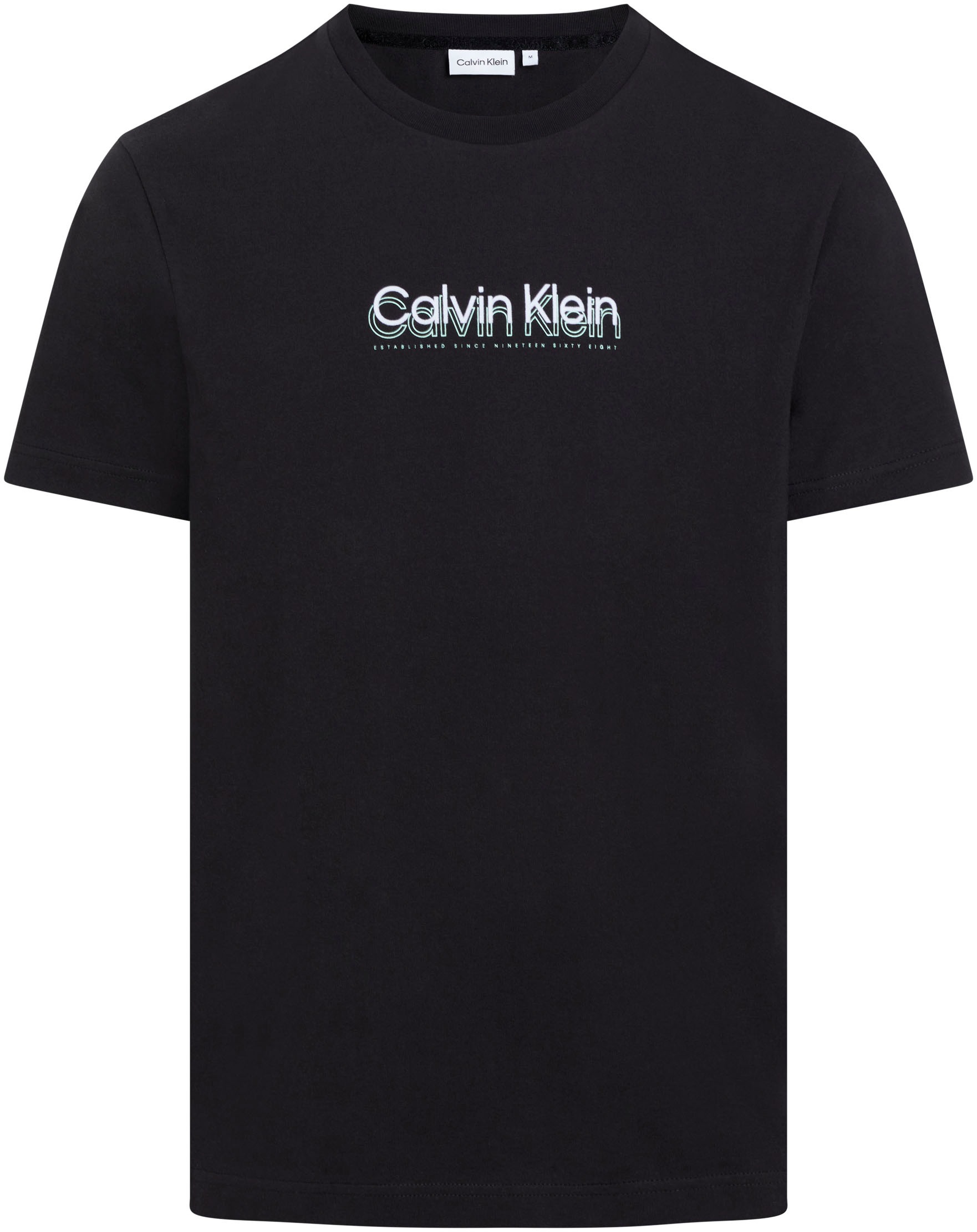 Calvin Klein T-Shirt »FLOCK LOGO T-SHIRT« mit Logoschriftzug