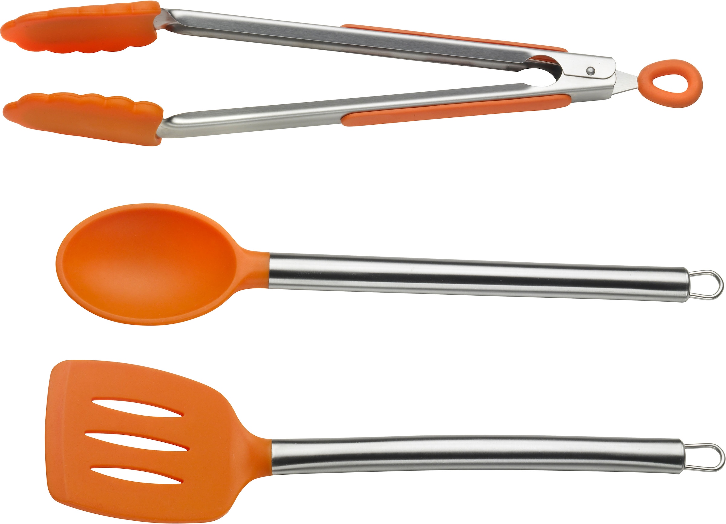 PINTINOX Kochbesteck-Set "Pinti Silicone Orange" (Servierlöffel, Bratenwend günstig online kaufen