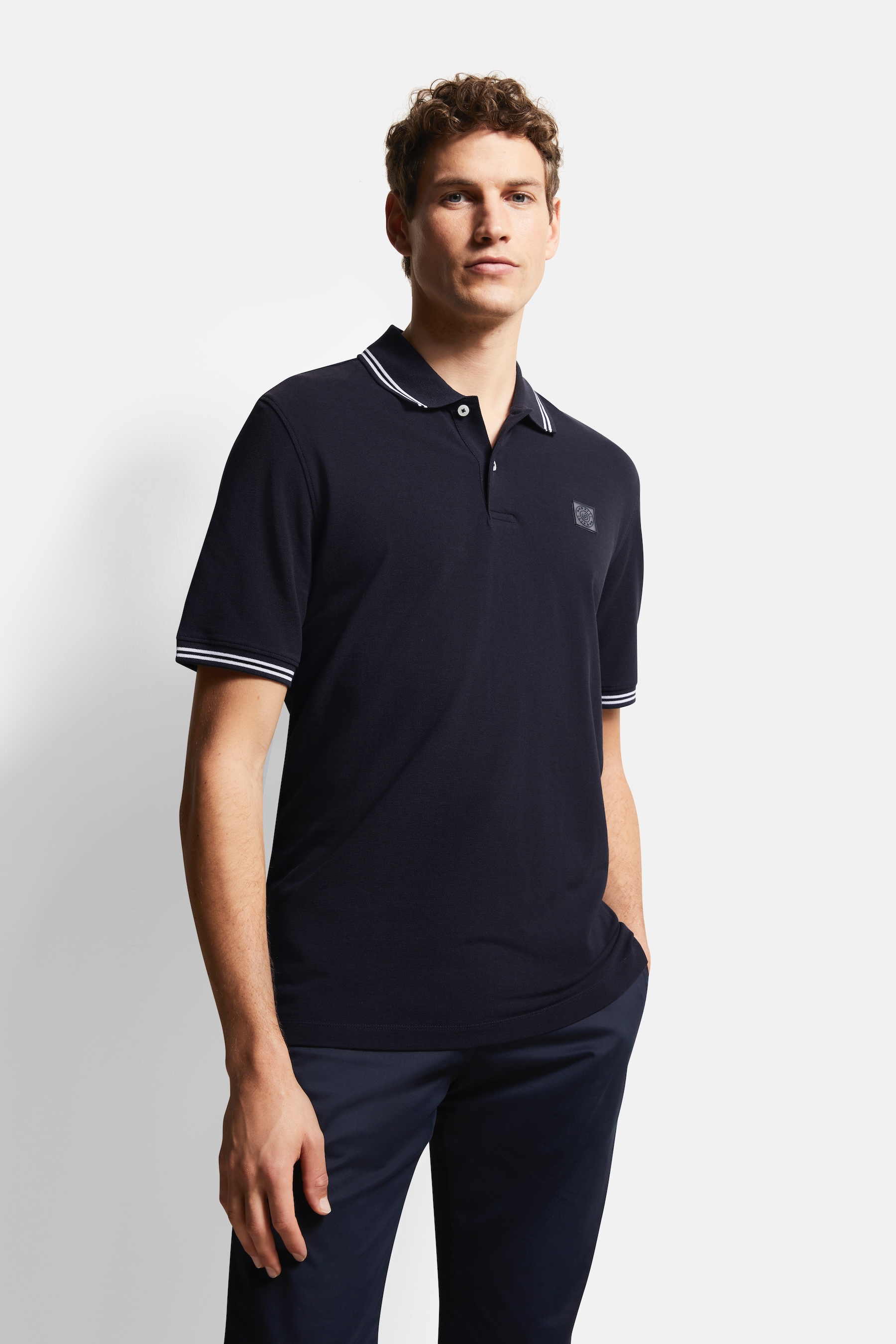 bugatti Poloshirt, mit Kontraststreifen