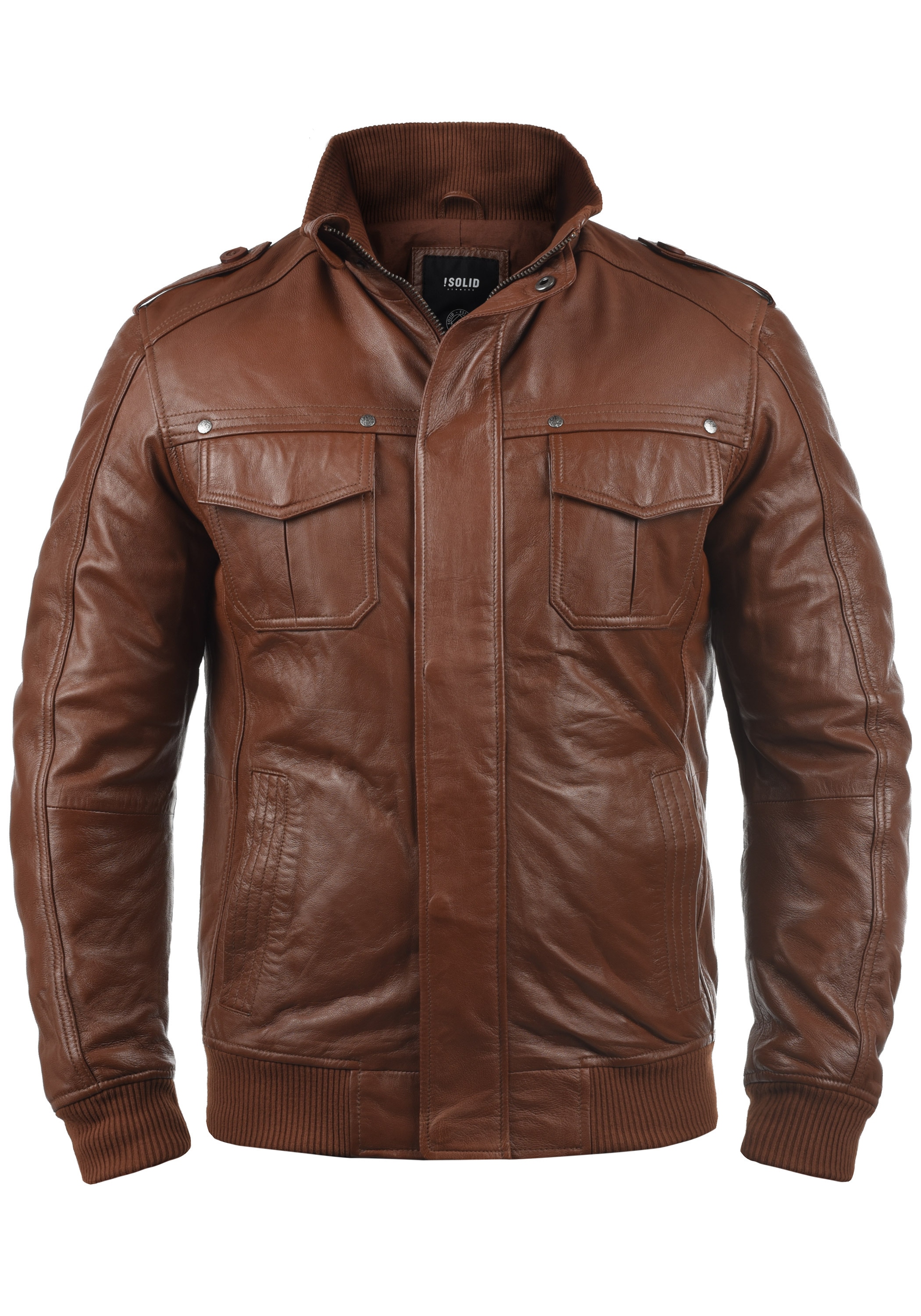 Solid Lederjacke "Lederjacke SDCamash", ohne Kapuze