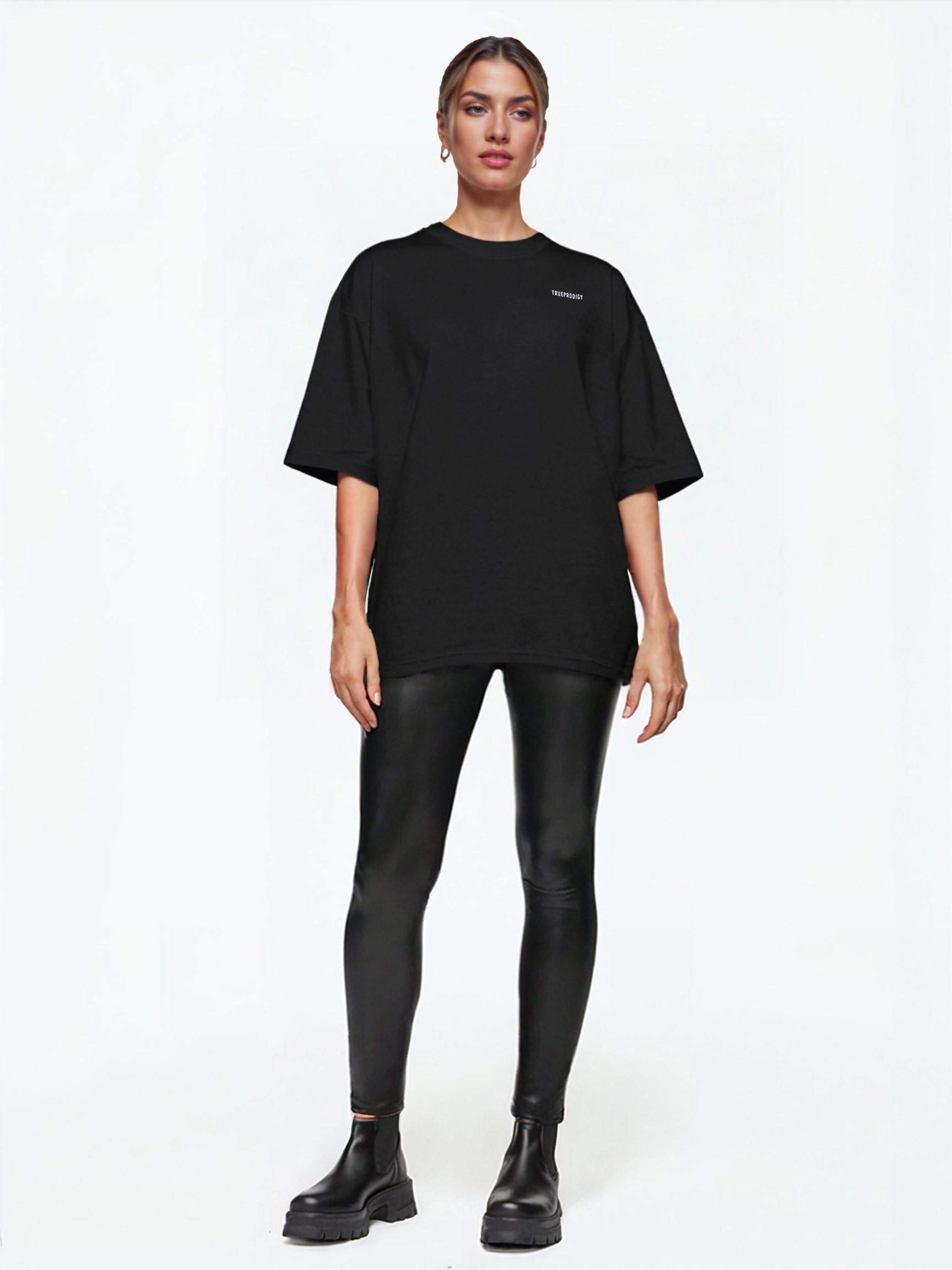 trueprodigy Oversize-Shirt »Lior F Logo Print Oversized Rundhals«