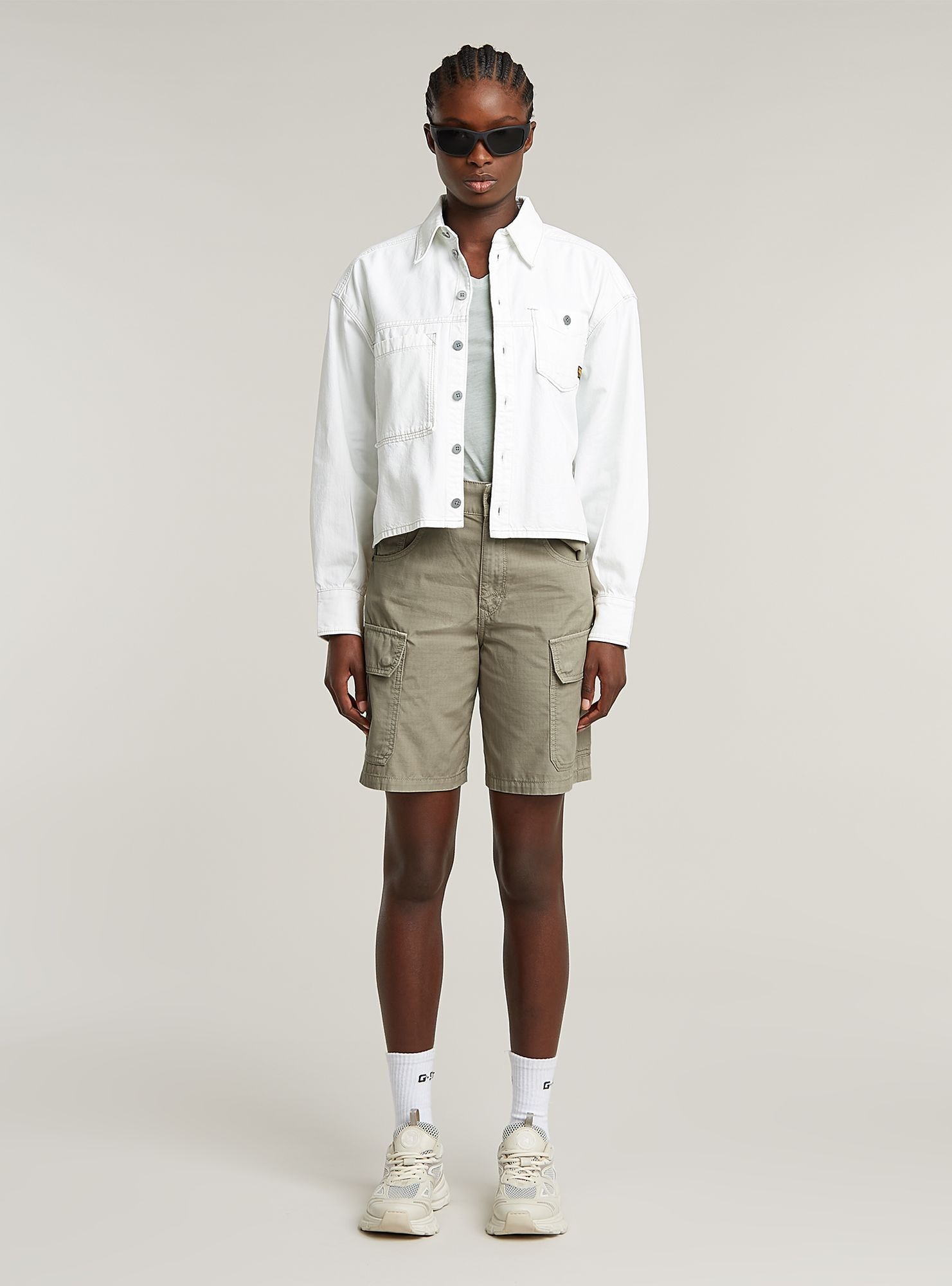 G-STAR T-Shirt "Overdyed Eyben Slim V-Neck Top" günstig online kaufen