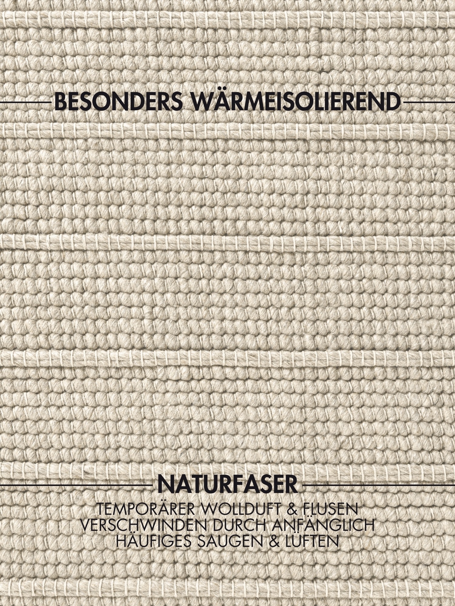 Wollteppich TED BAKER "Parker", natur weiß, B:80cm H:7mm L:250cm, Wolle, Teppiche, Wolle, Natur, handgewebt, Wohnzimmer, Schlafzimmer, Boho, Skandi 3