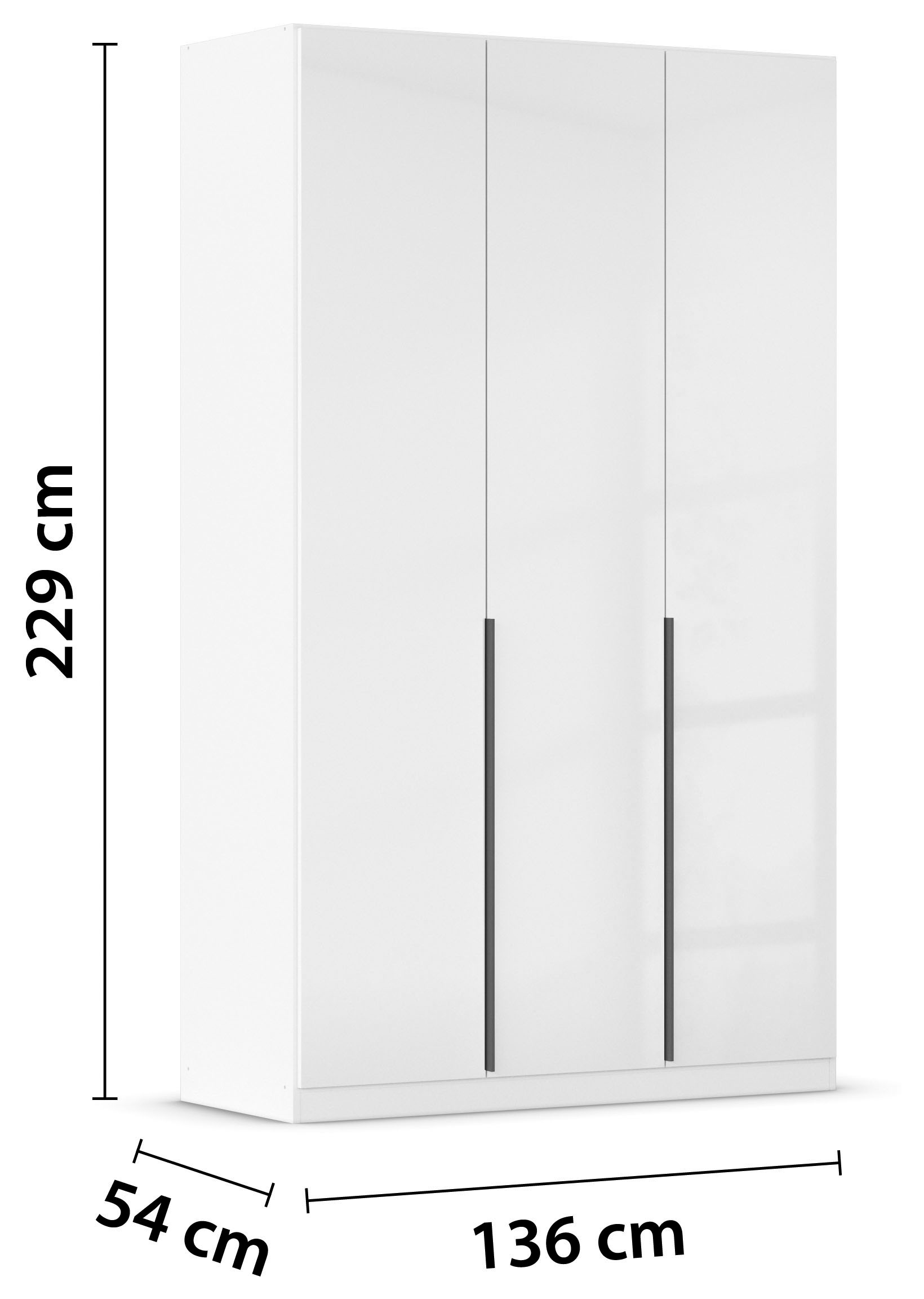 rauch Drehtürenschrank »Kleiderschrank Schrank Garderobe AGORDO TOPSELLER Schlafzimmer«, (in zwei Griff-Farben mit Dekor- oder Hochglanzfront), durchdachte Innenausstattung, in 6 Breiten und 2 Höhen MADE IN GERMANY